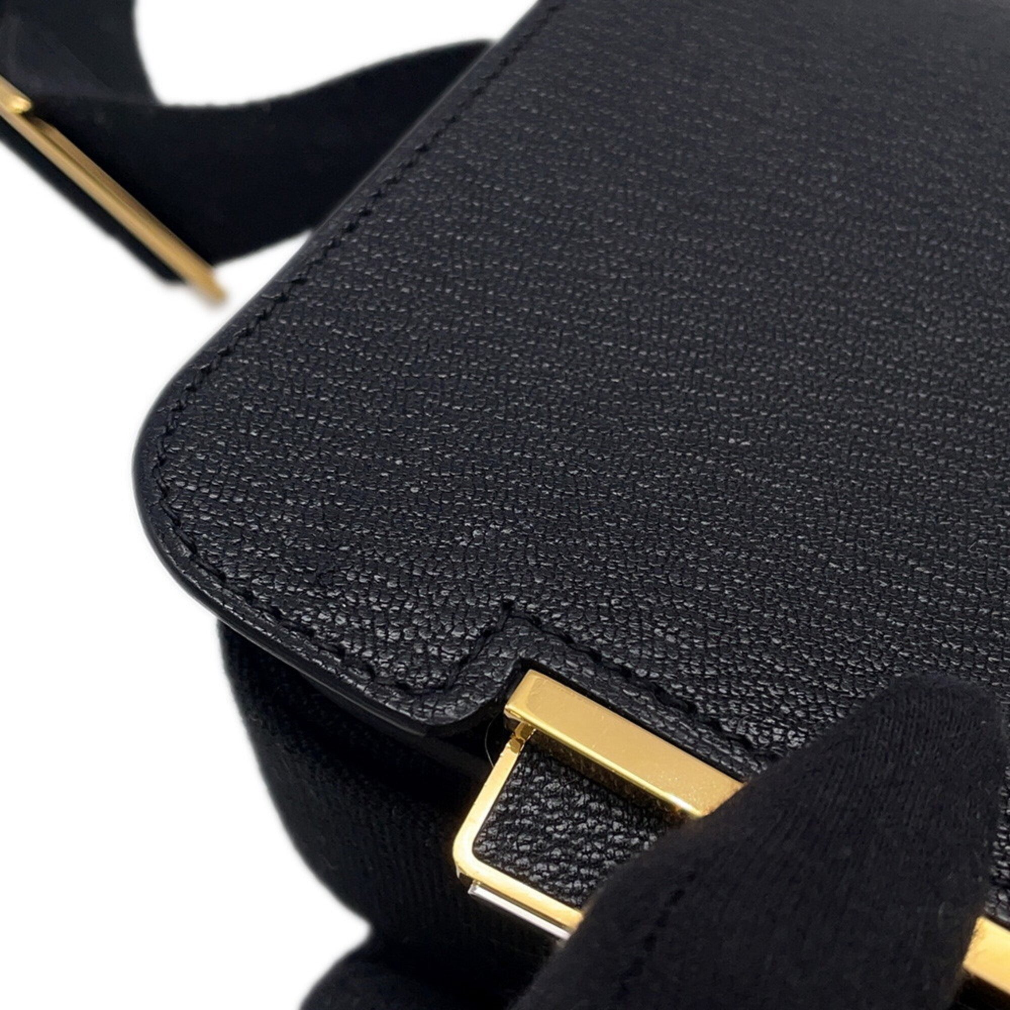 Hermes Black Chevre Myzore Leather Handbag Shoulder Bag (Pre-Owned)