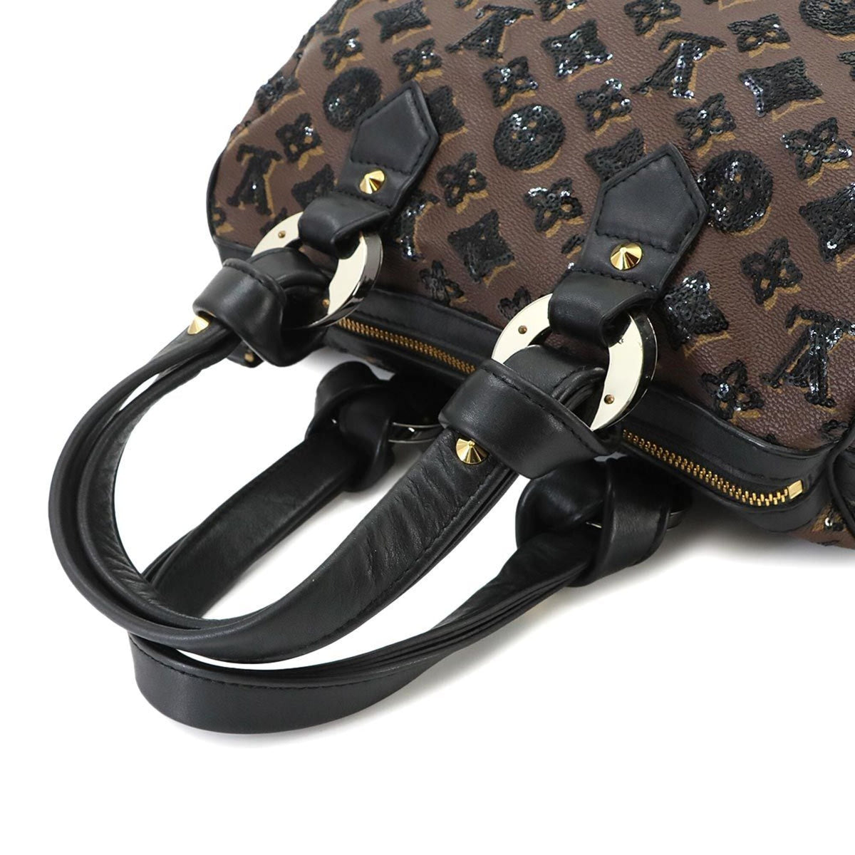 Louis Vuitton Black Monogram Spangles Leather Monogram Handbag (Pre-Owned)