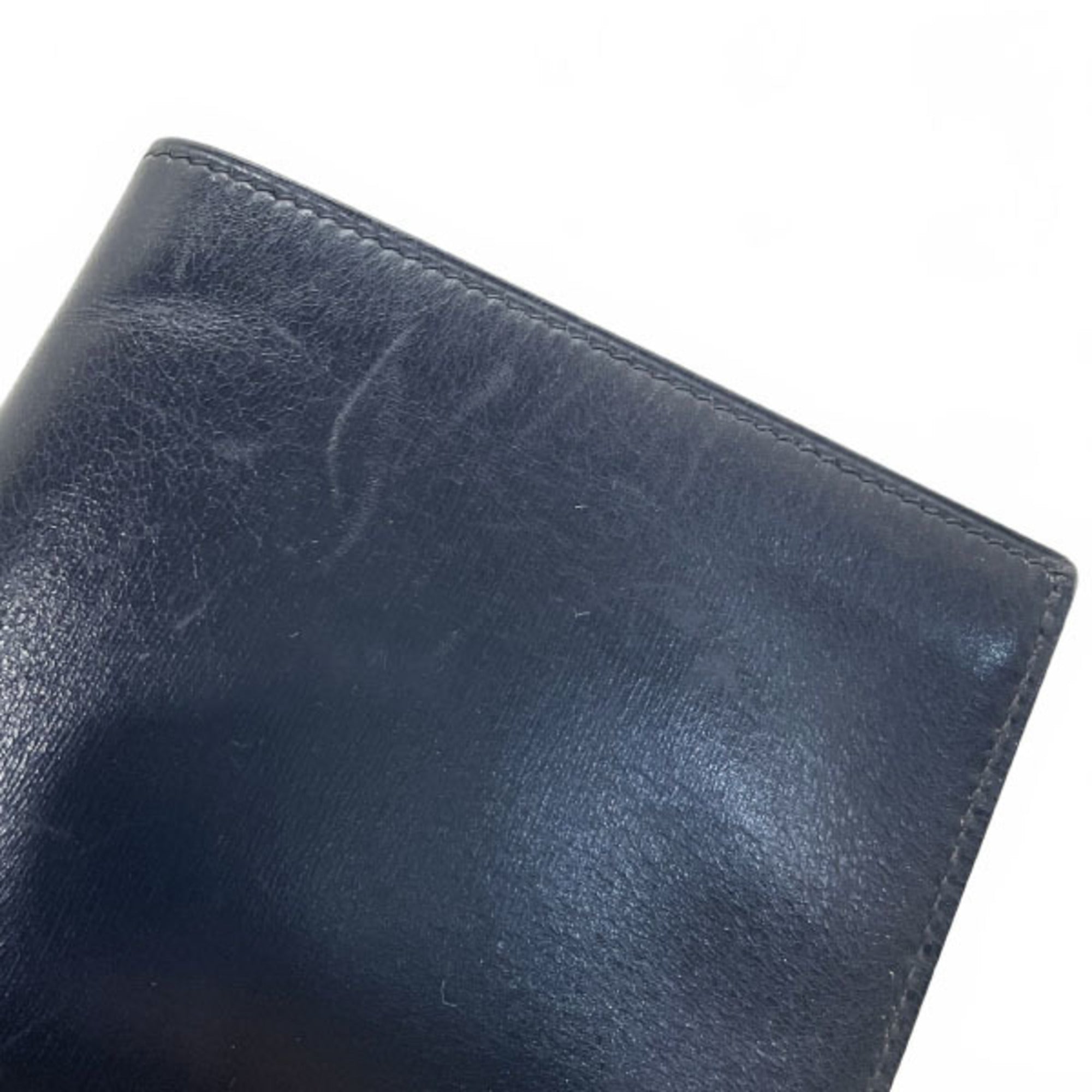 Hermes Kara Black Leather Bill Wallet (Bi-Fold) (Pre-Owned)