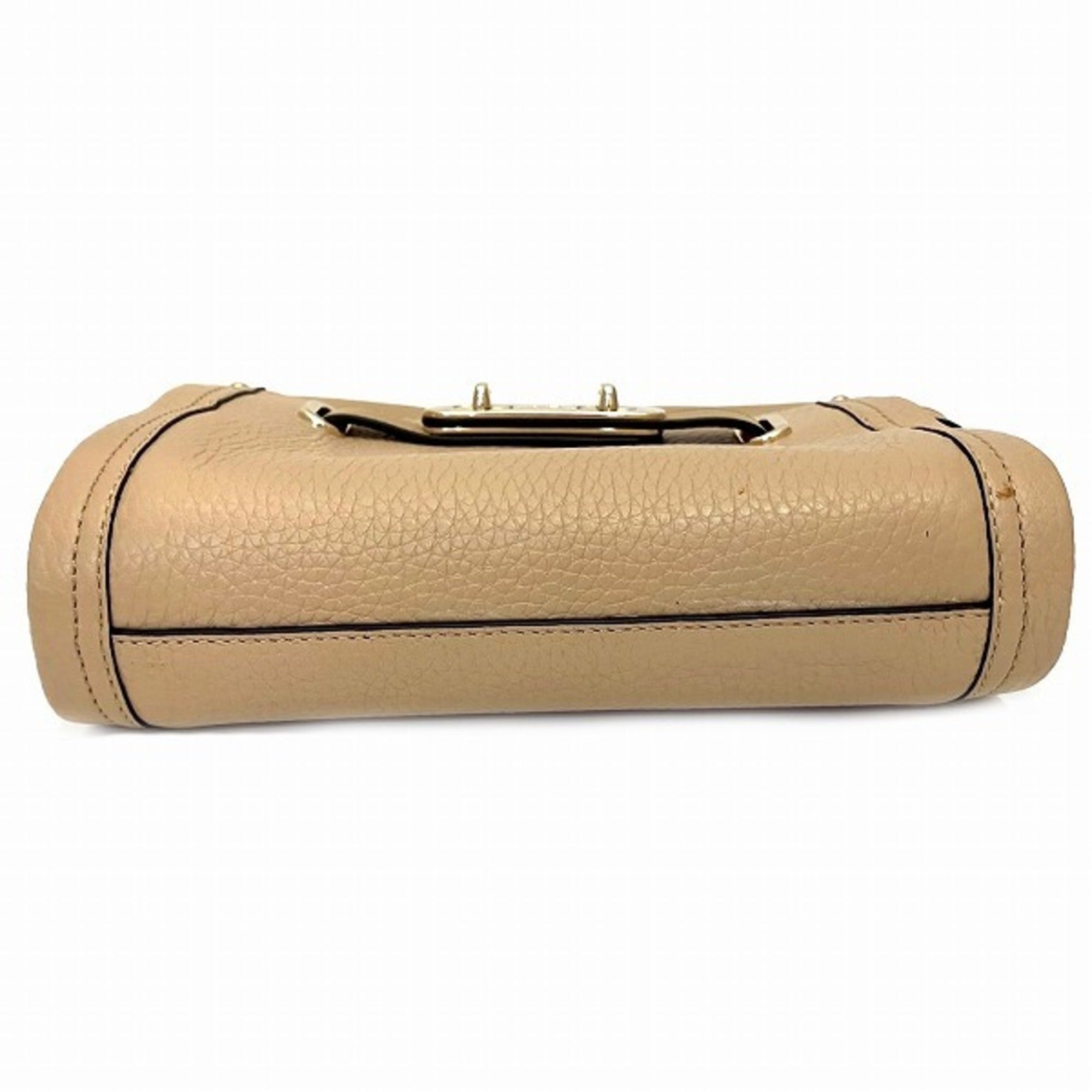 Coach Beige Leather Shoulder Bag (Pre-Owned)