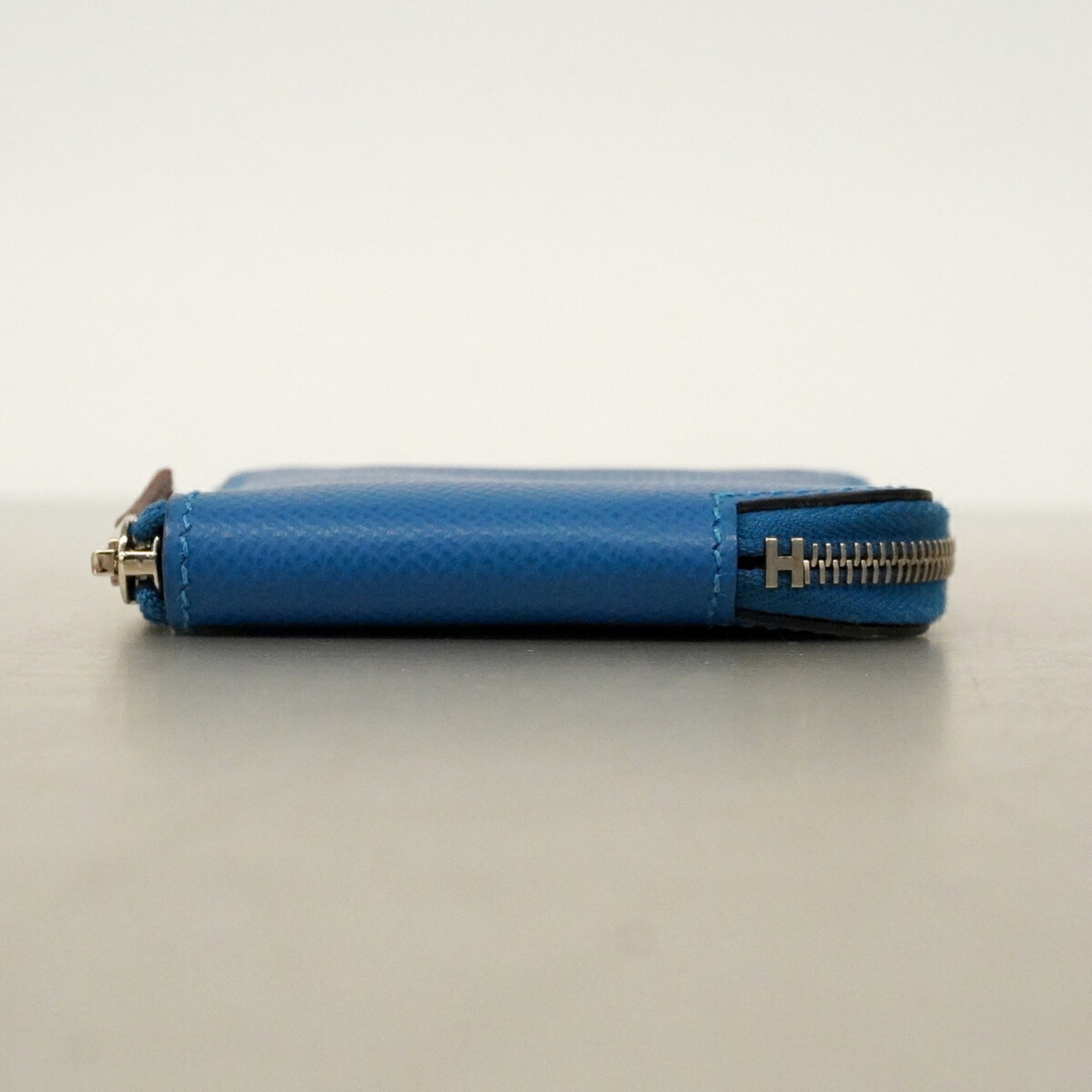 Hermes Blue Leather Coin Purse/Coin Case (Pre-Owned)