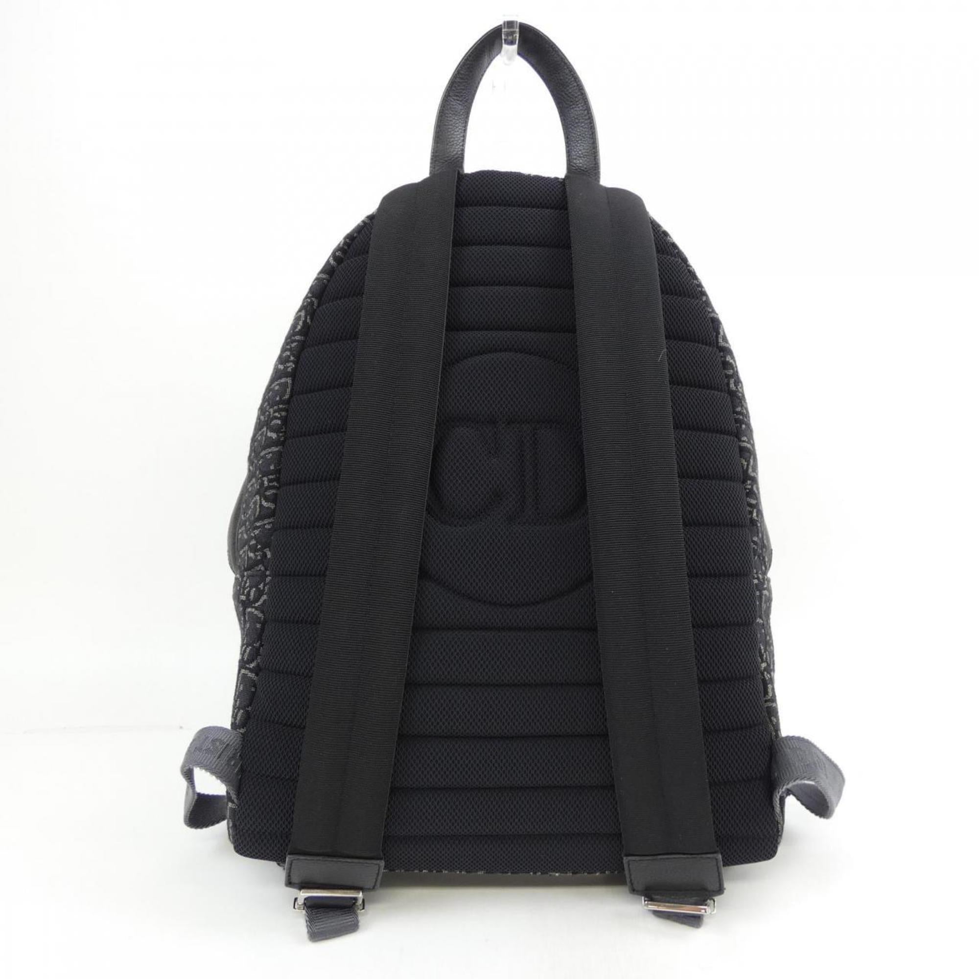 Christian Dior Black Gray Backpack Handbag (Pre-Owned)