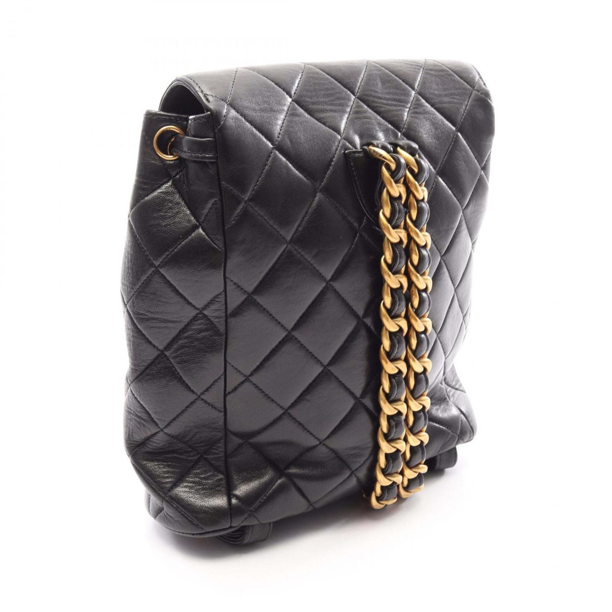 Chanel Black Leather Backpack (Pre-Owned)