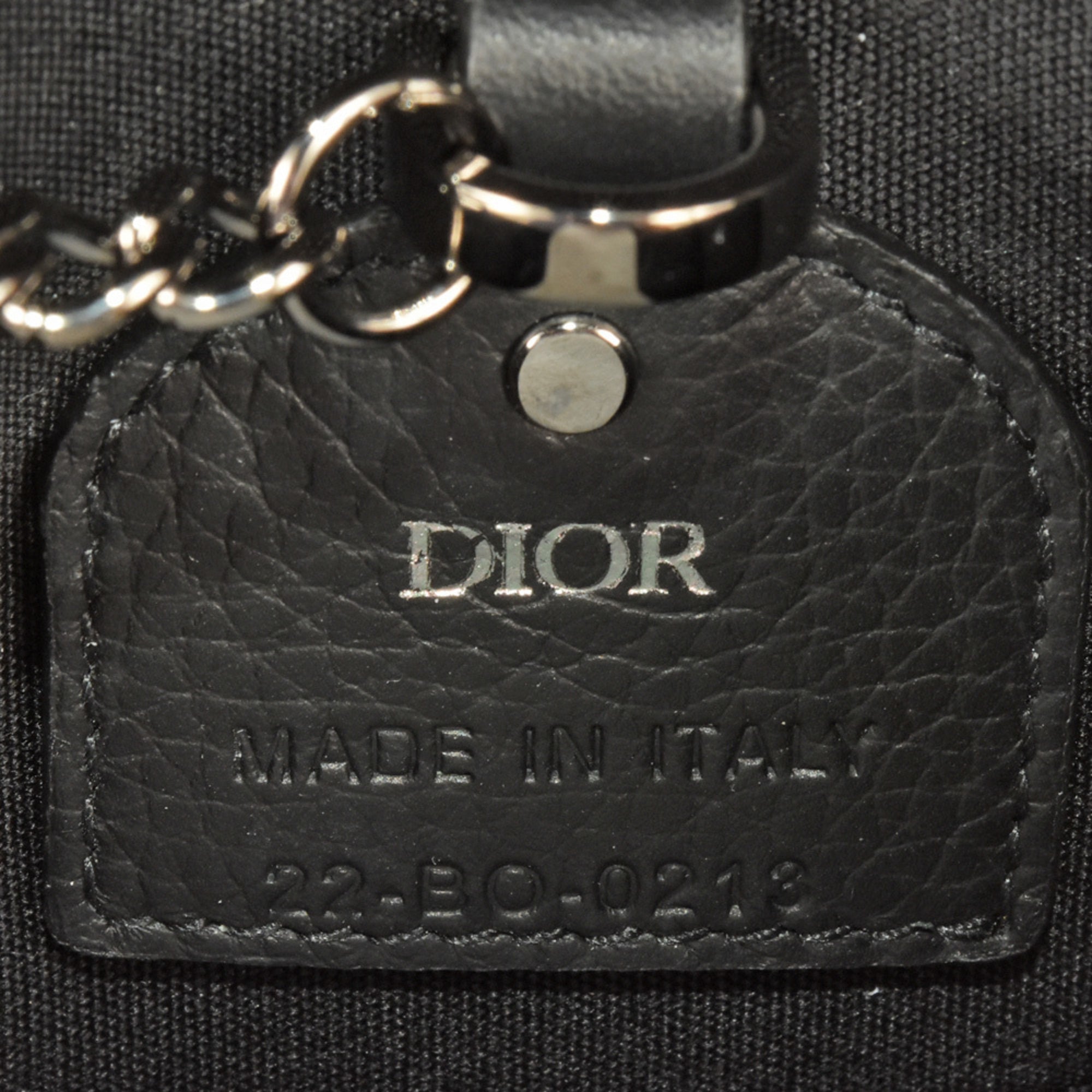 Christian Dior Trotter Navy Jacquard Leather Pouch (Pre-Owned)