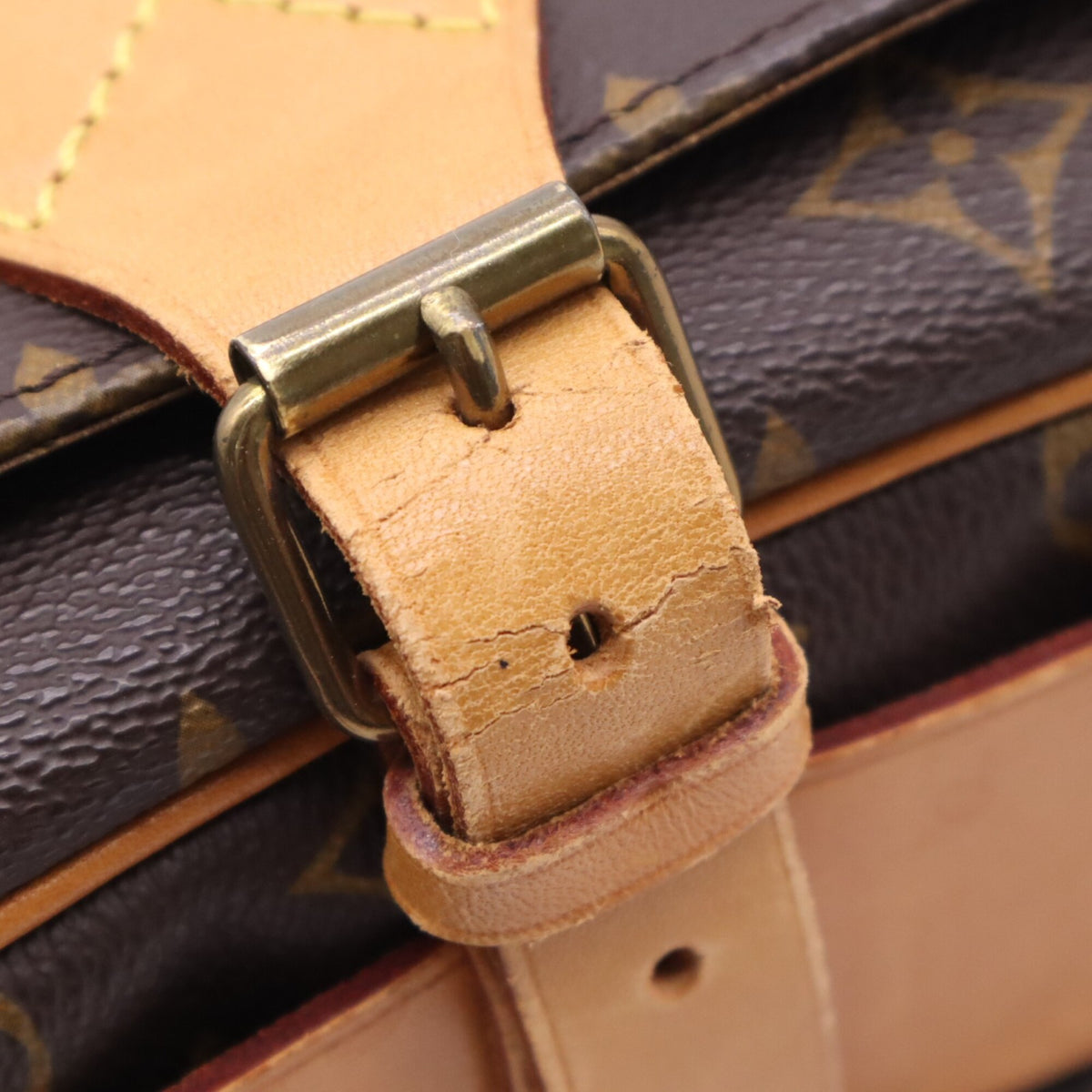 Louis Vuitton Beige Brown Monogram Monogram Shoulder Bag (Pre-Owned)
