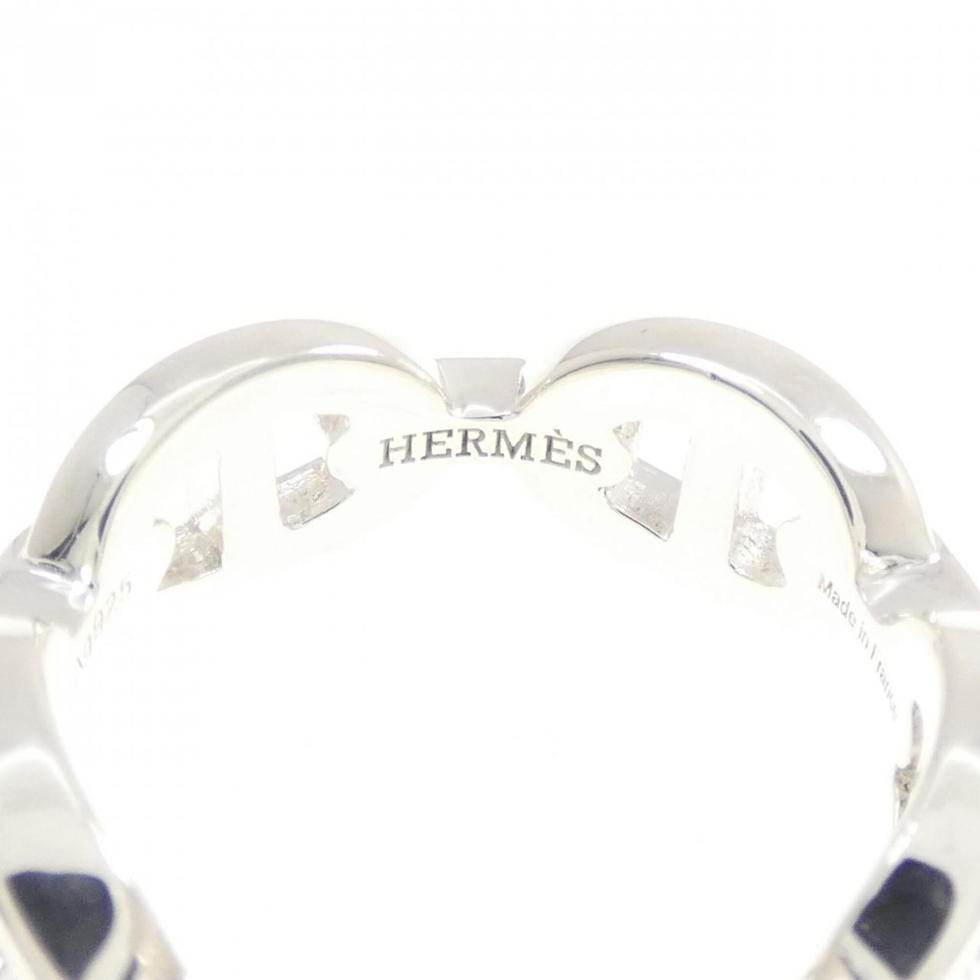 Hermes Silver 925 Band Ring (Pre-Owned)