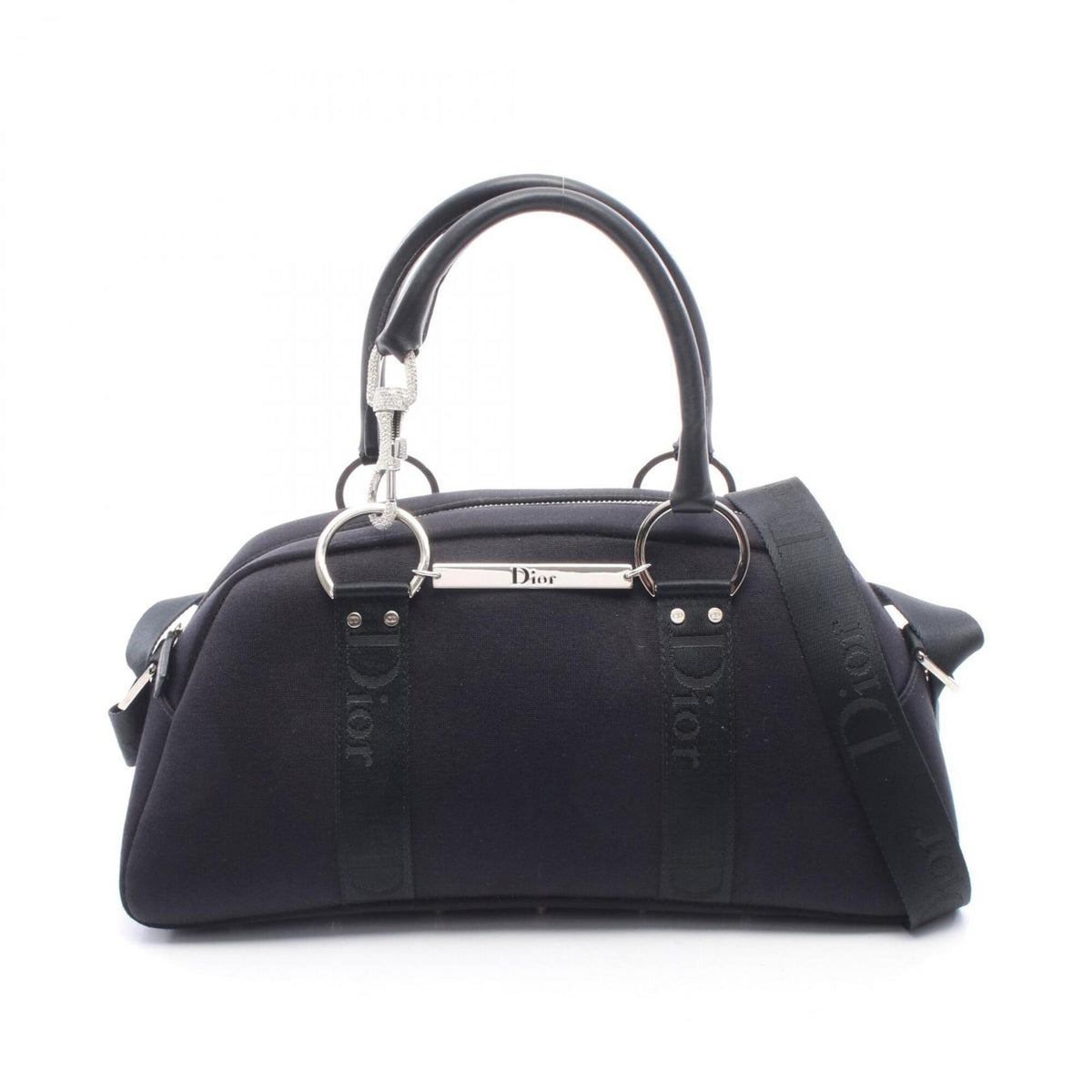Christian Dior Black Canvas Leather Handbag (Pre-Owned)