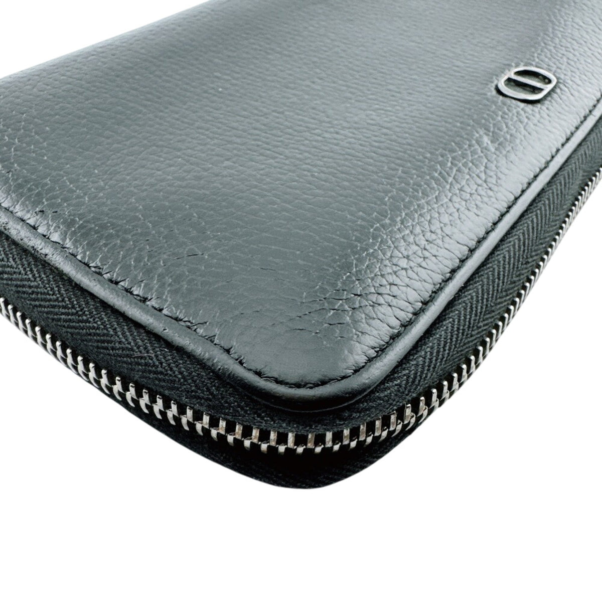 Christian Dior Black Leather Long Wallet (Bi-Fold) (Pre-Owned)