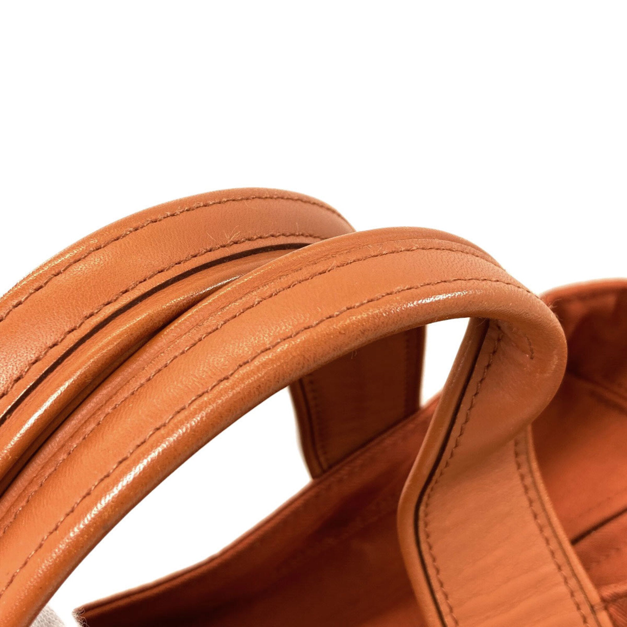 Hermes Acapulco Orange Cotton Polyester Handbag (Pre-Owned)