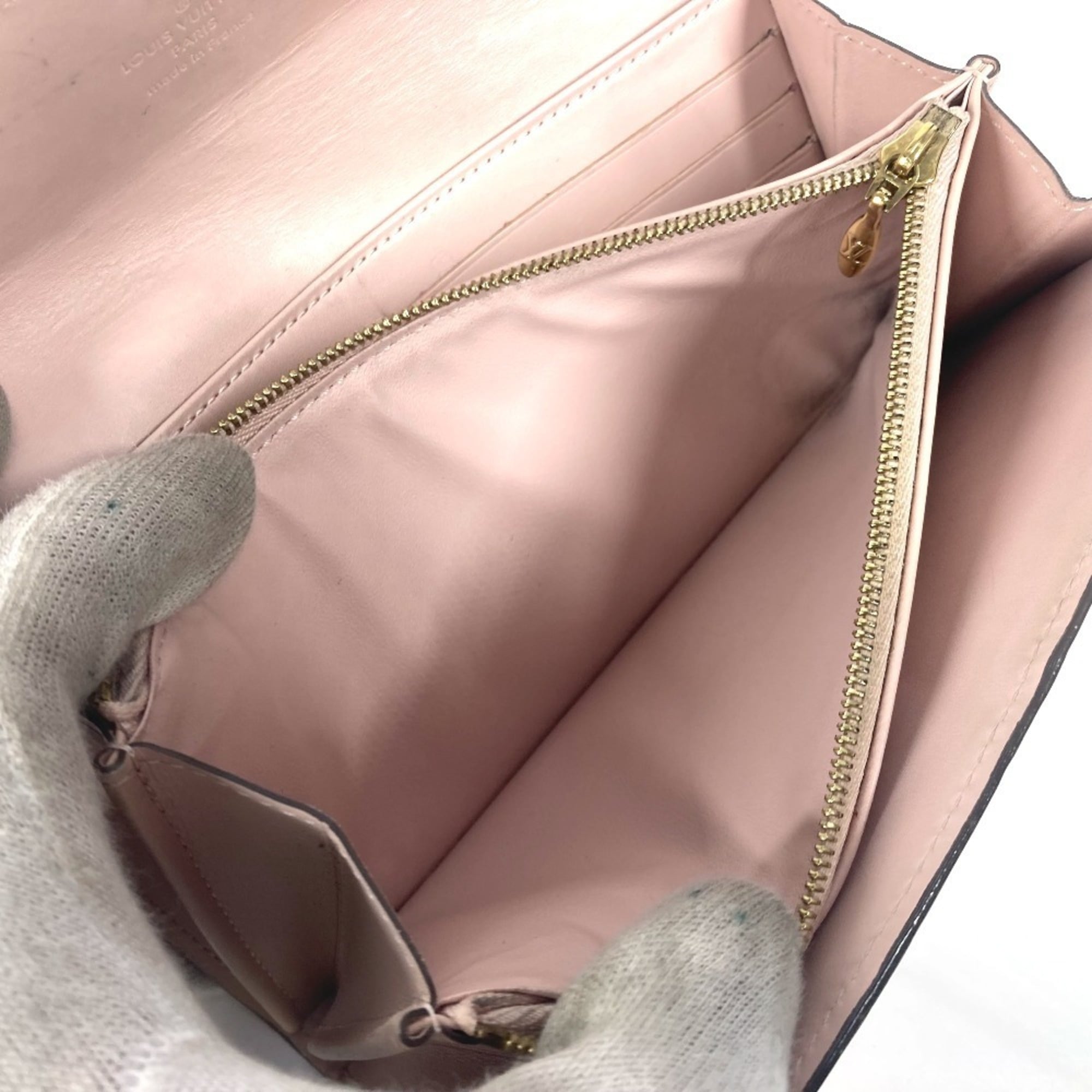Louis Vuitton Monogram Vernis Pink Rose Angelique Monogram Vernis Long Wallet (Bi-Fold) (Pre-Owned)