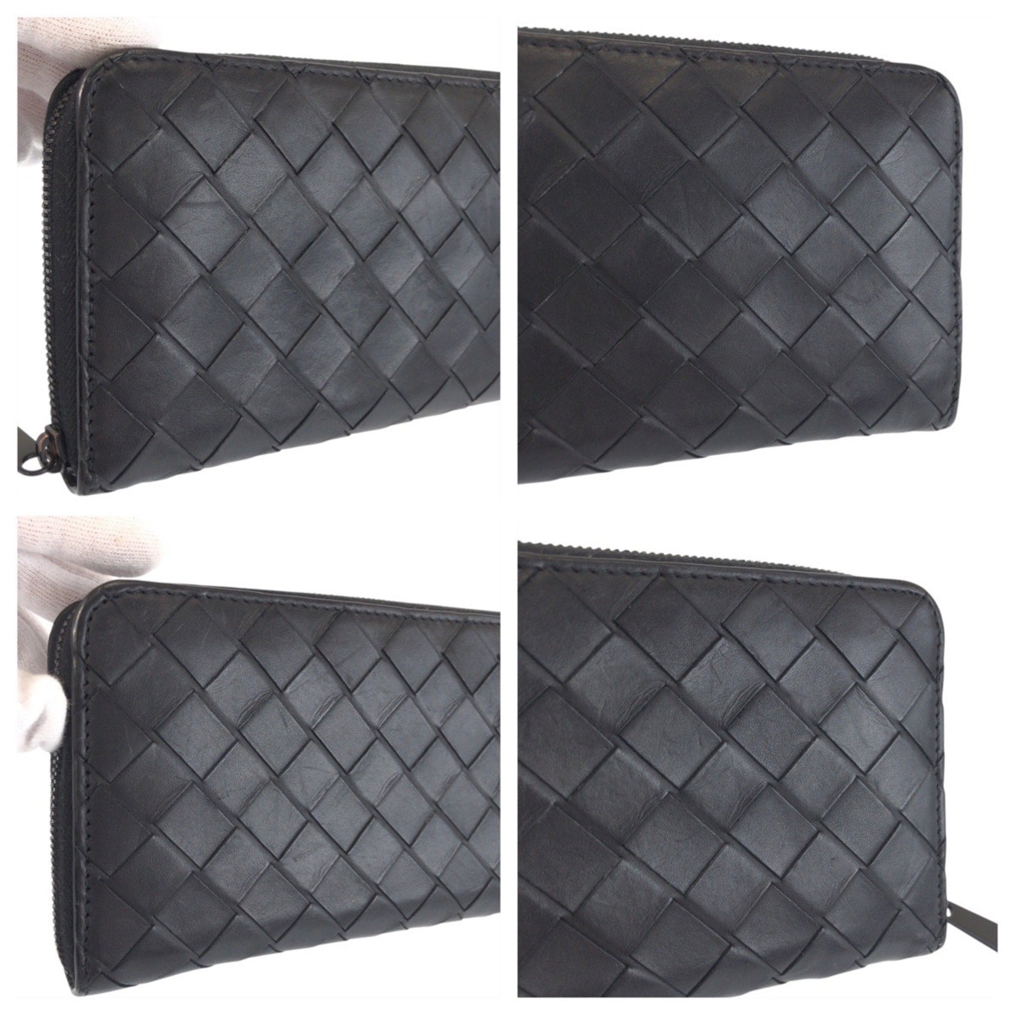 Bottega Veneta Black Intrecciato Wallet (Bi-Fold) (Pre-Owned)