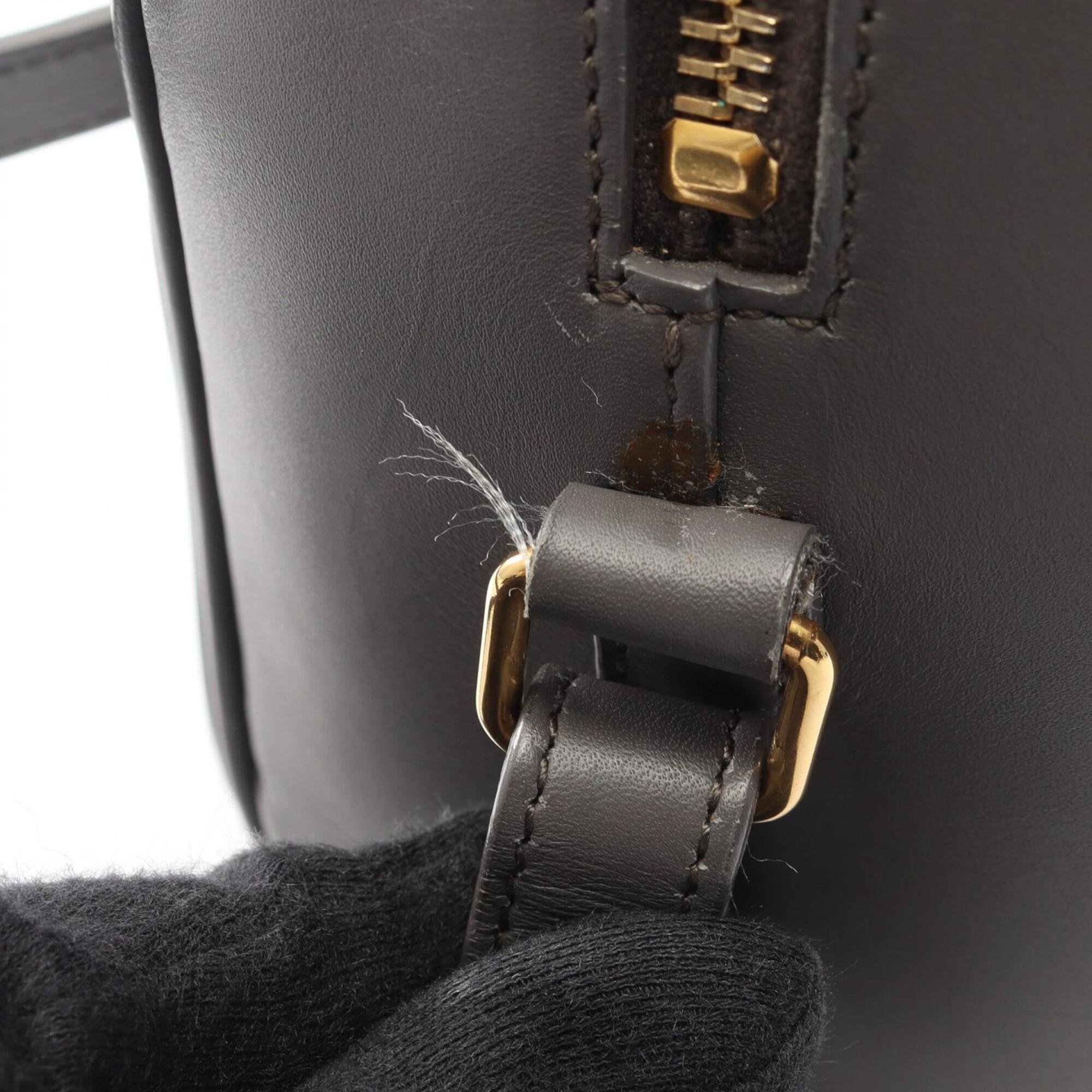 Yves Saint Laurent Gray Leather Handbag (Pre-Owned)