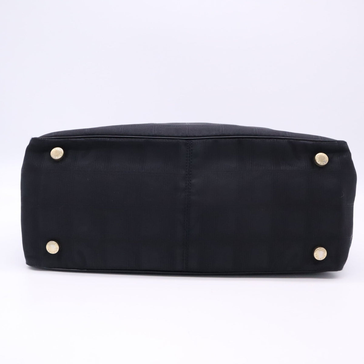 Chanel New Travel Line Black Nylon Leather Tote Bag (Pre-Owned)