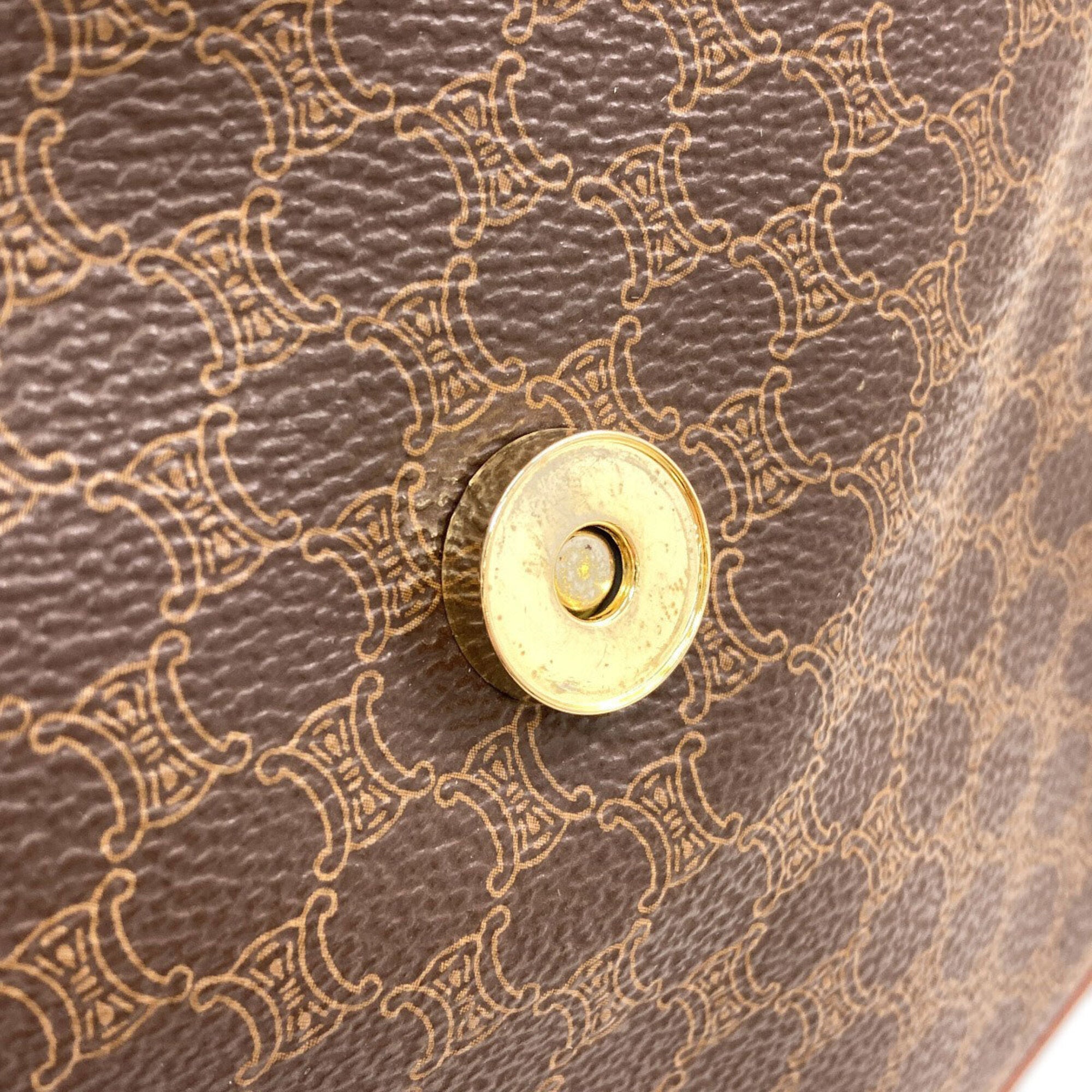 Celine Brown Pvc Leather Handbag (Pre-Owned)