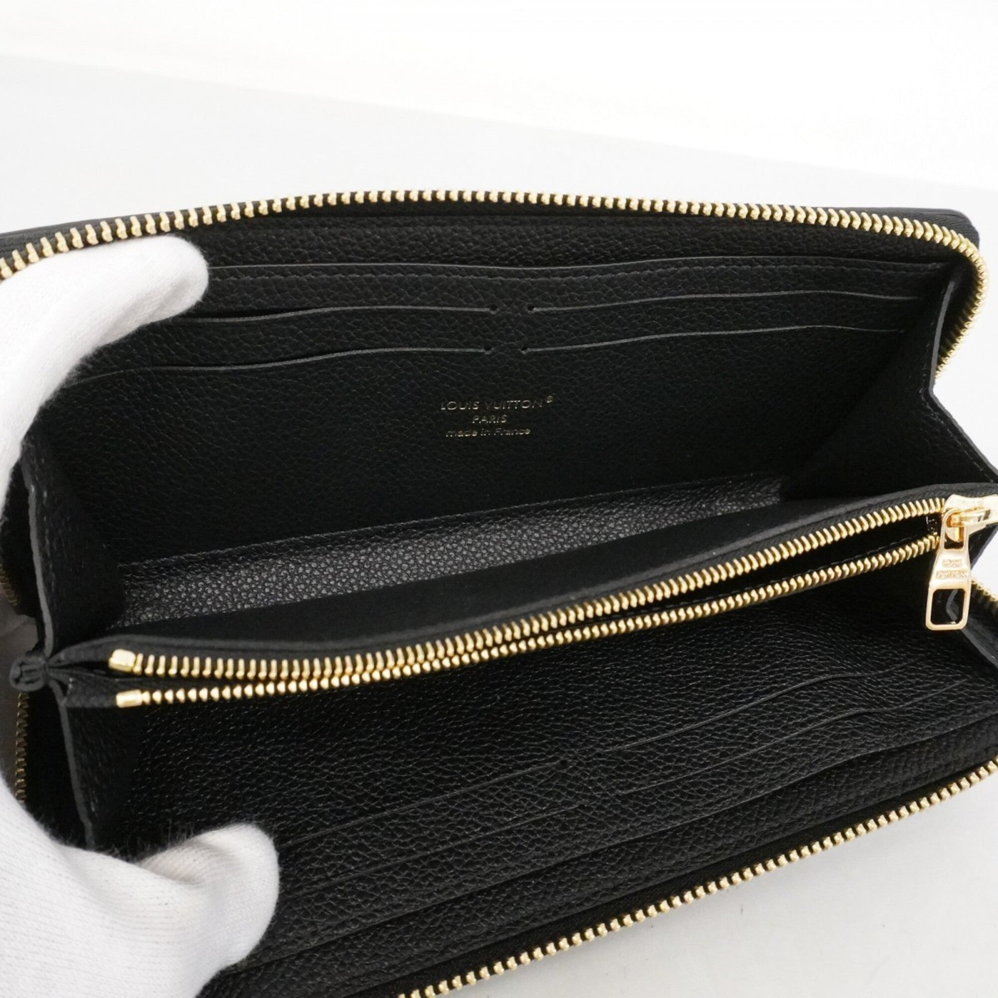 Louis Vuitton Beige Black Long Wallet (Bi-Fold) (Pre-Owned)