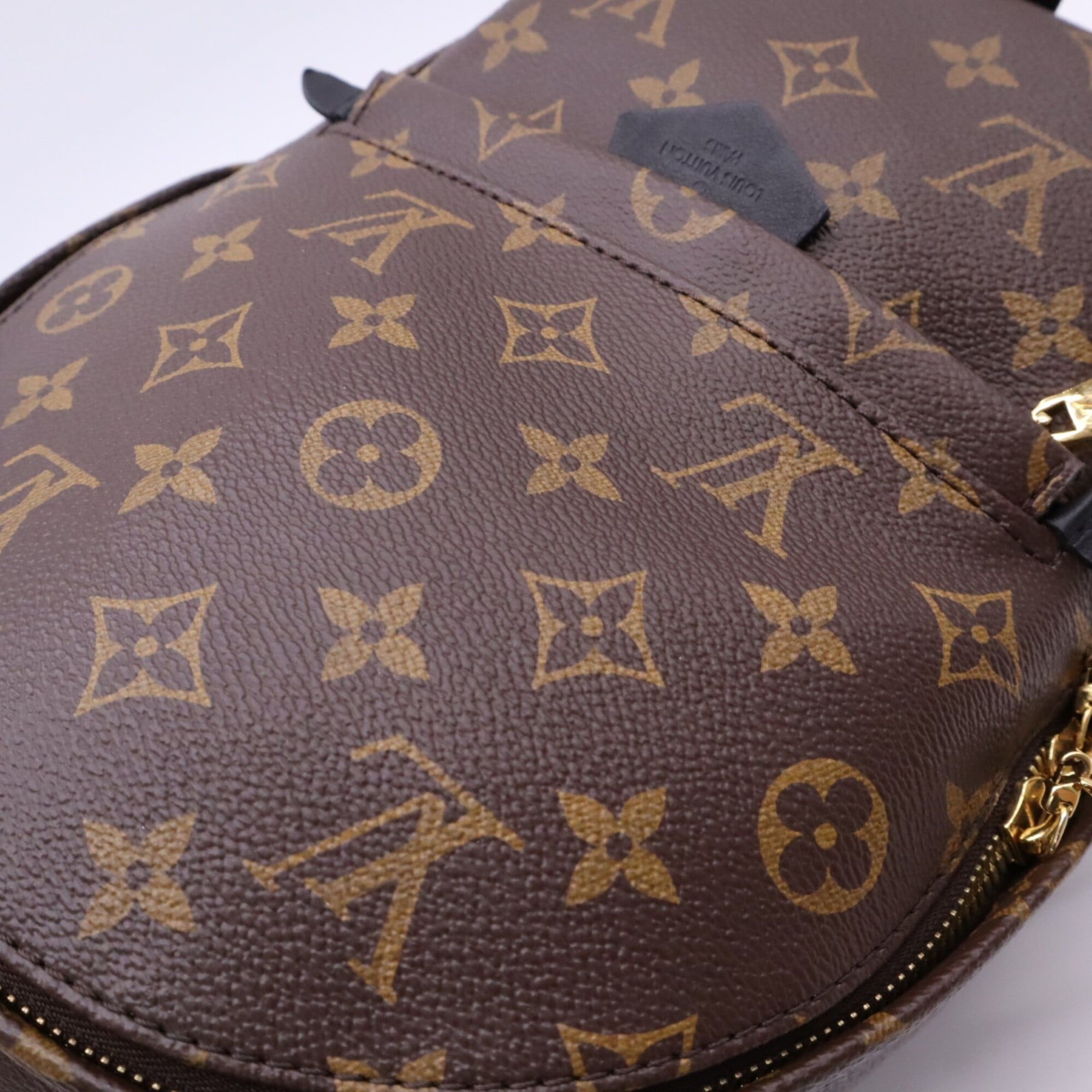 Louis Vuitton Monogram Beige Black Brown Coated Canvas Backpack (Pre-Owned)