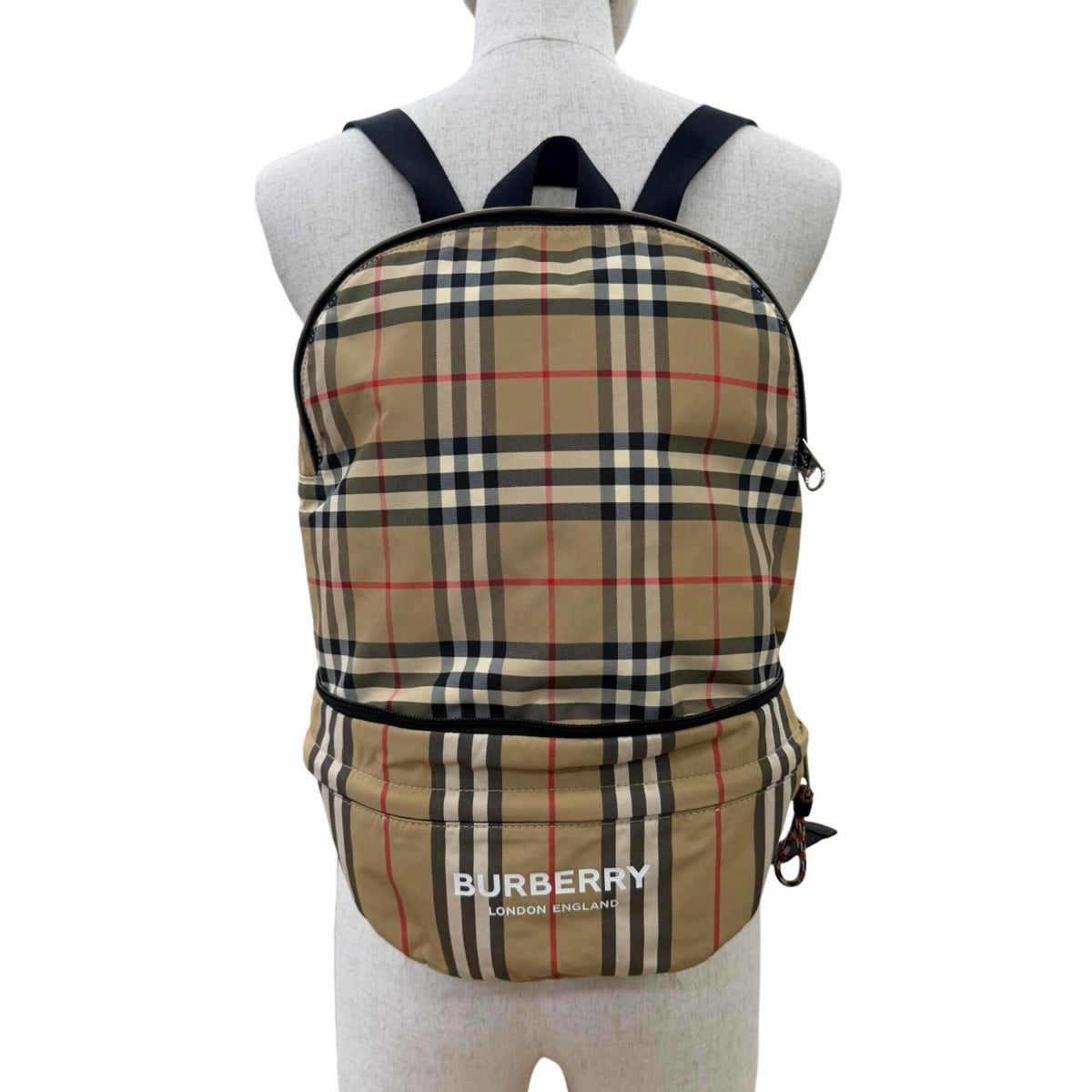 Burberry Beige Nylon Leather Backpack Sling Bag (Pre-Owned)