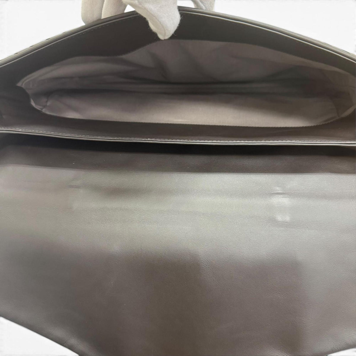 Bottega Veneta Dark Brown Leather Briefcase (Pre-Owned)