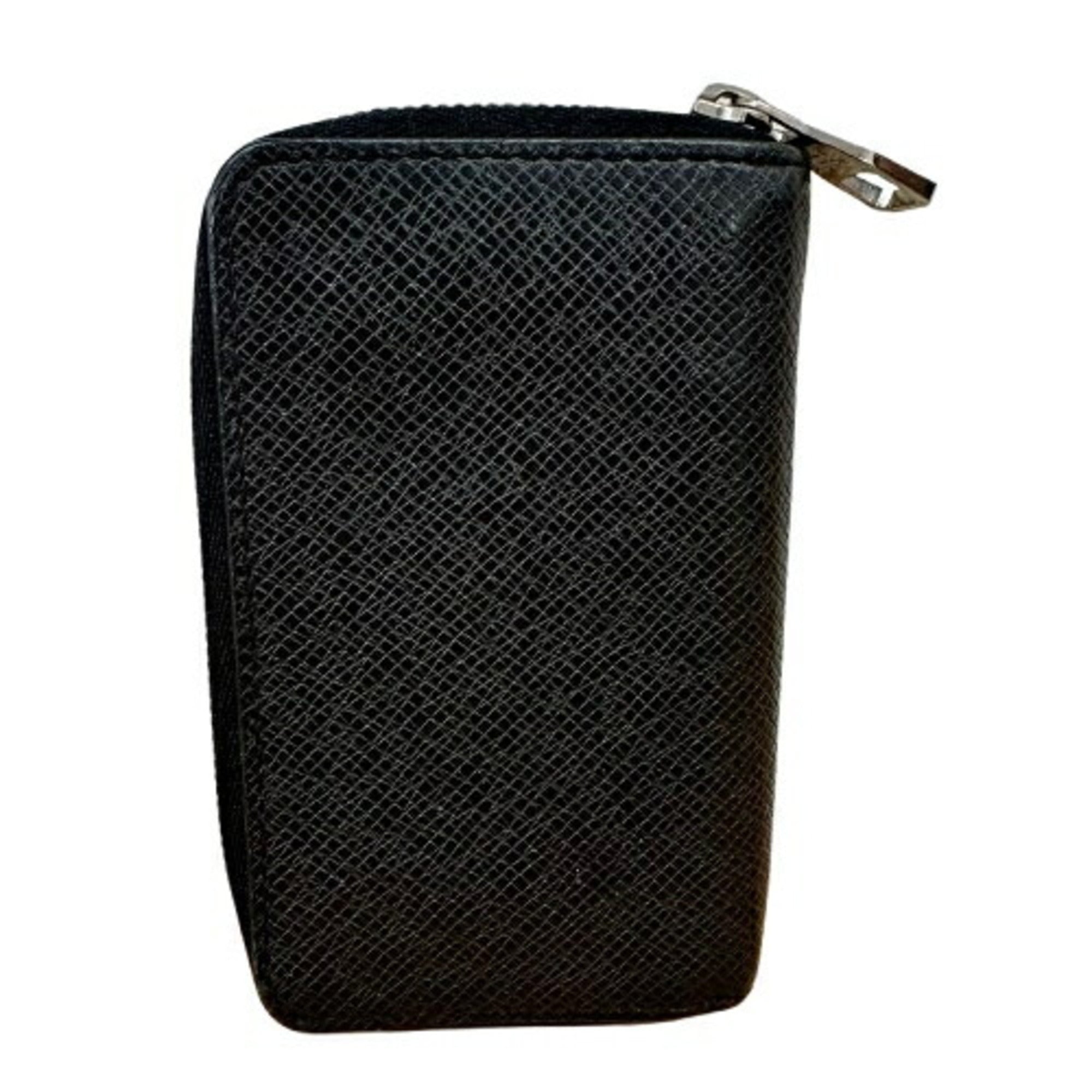 Louis Vuitton Black Taiga Leather Long Wallet (Bi-Fold) (Pre-Owned)