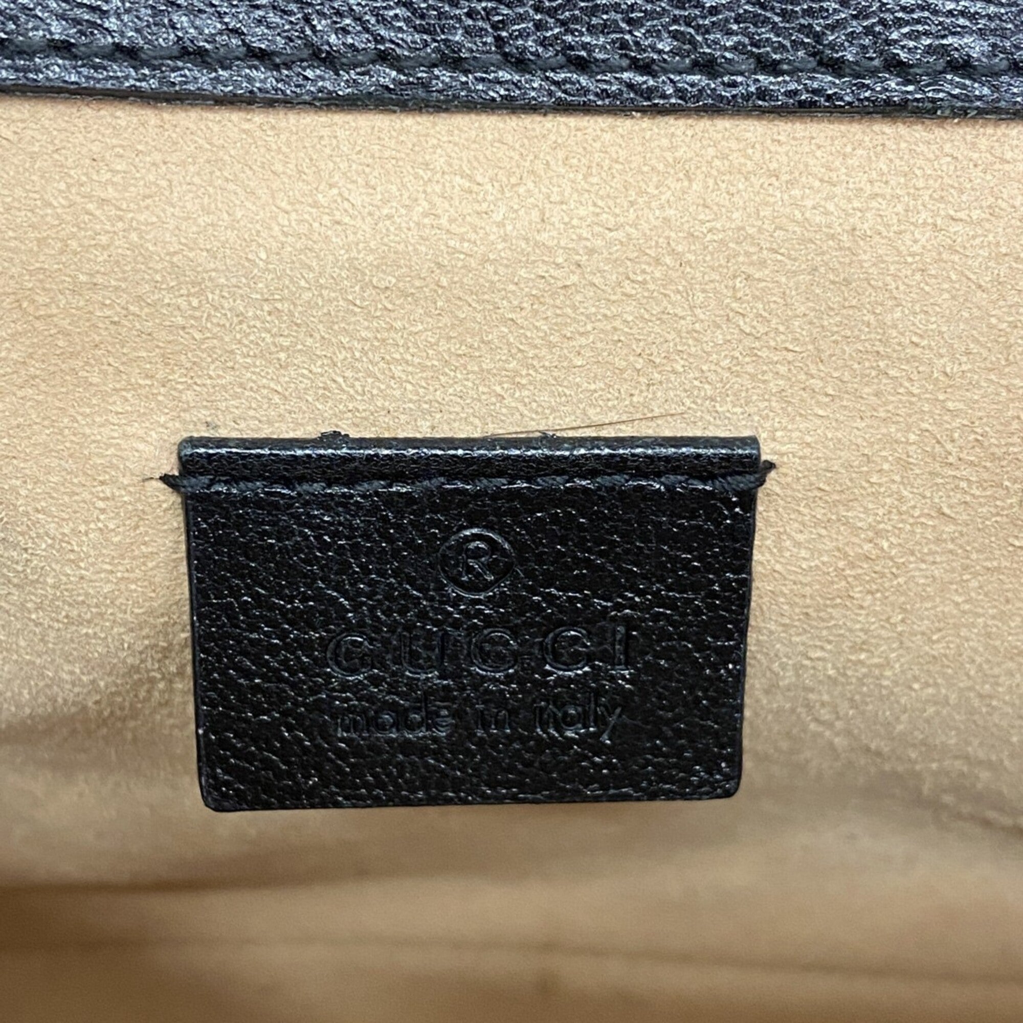Gucci Beige Black Brown Pvc Handbag (Pre-Owned)