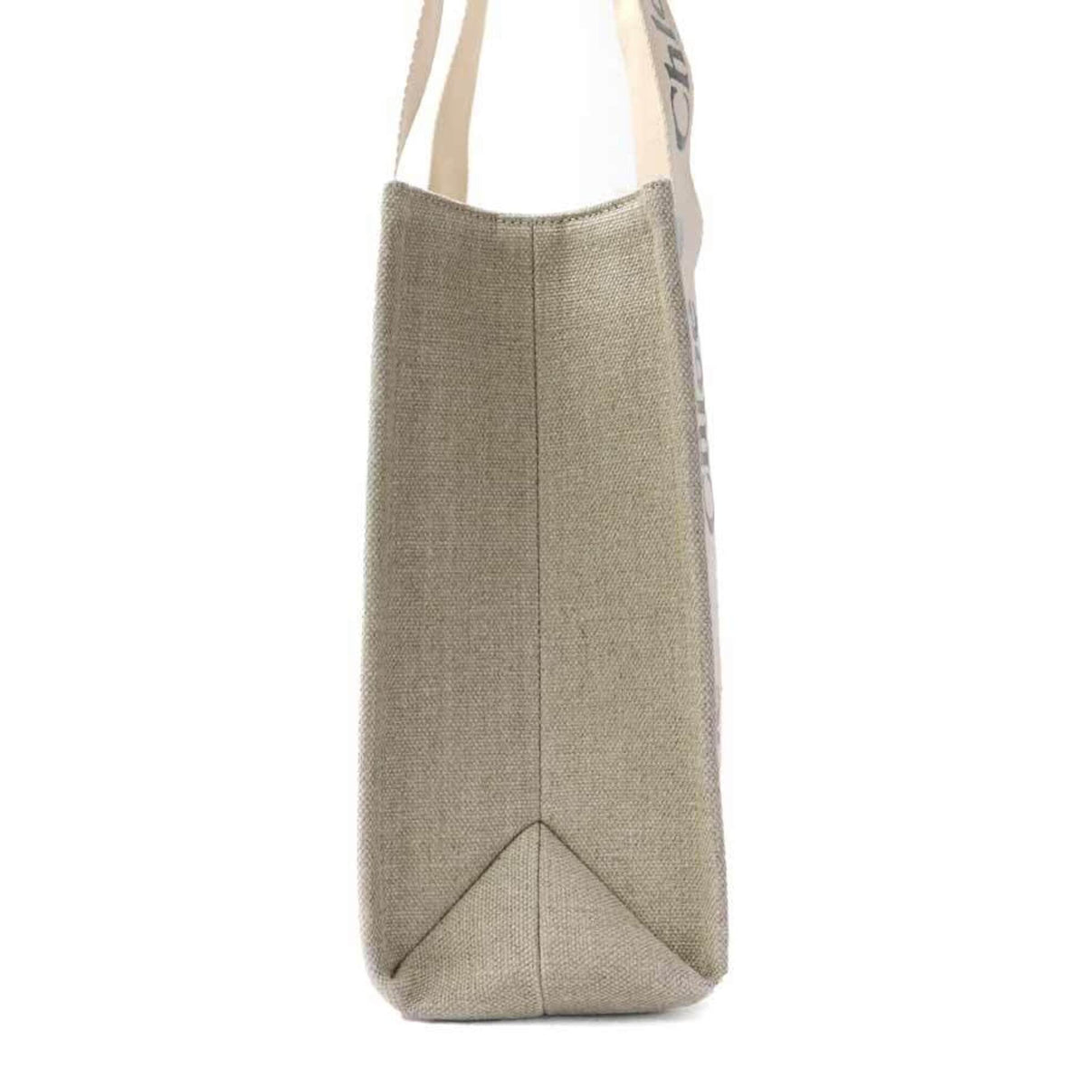 Chloé Beige Light Blue Canvas Leather Tote Bag (Pre-Owned)