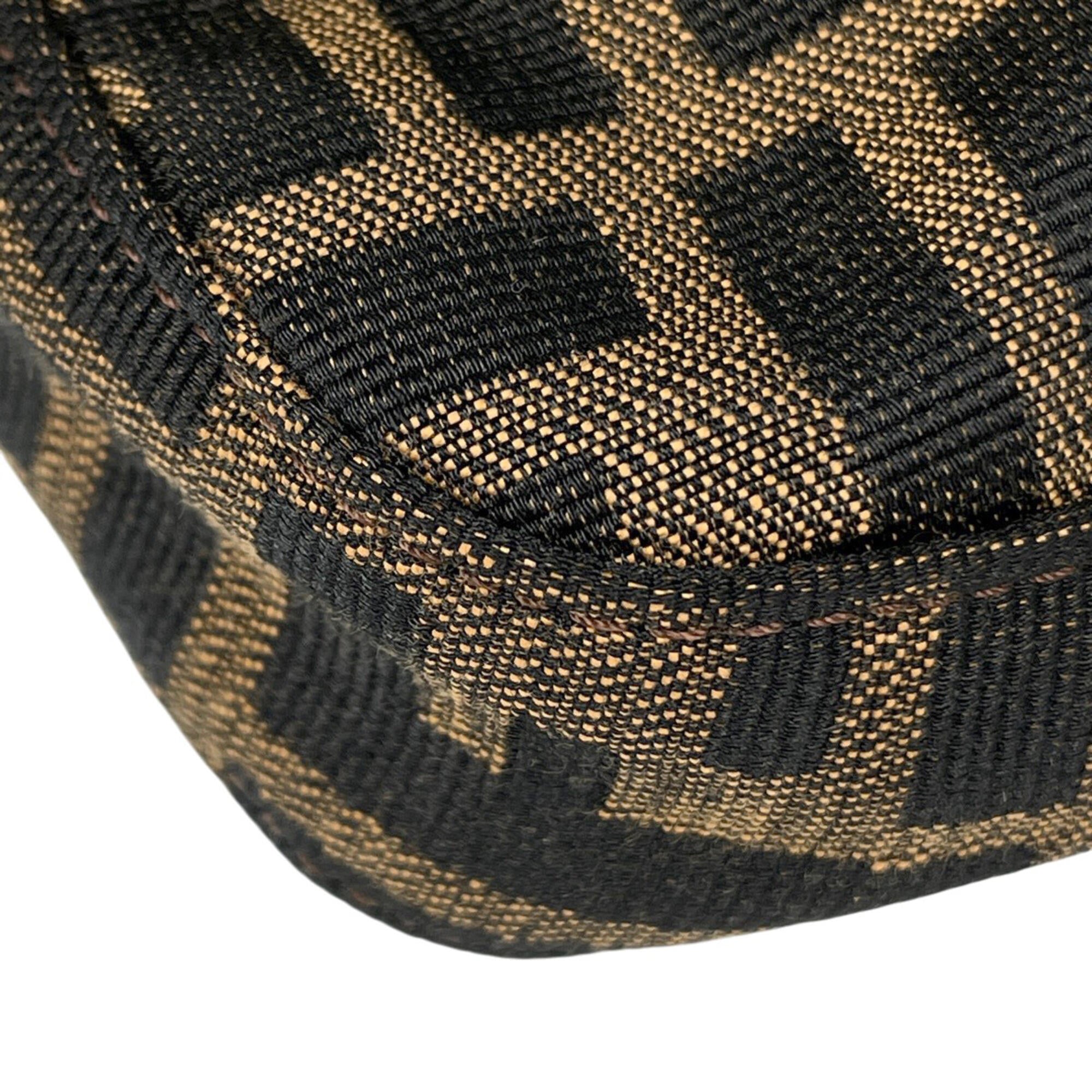 Fendi Brown Zucca Handbag Shoulder Bag (Pre-Owned)