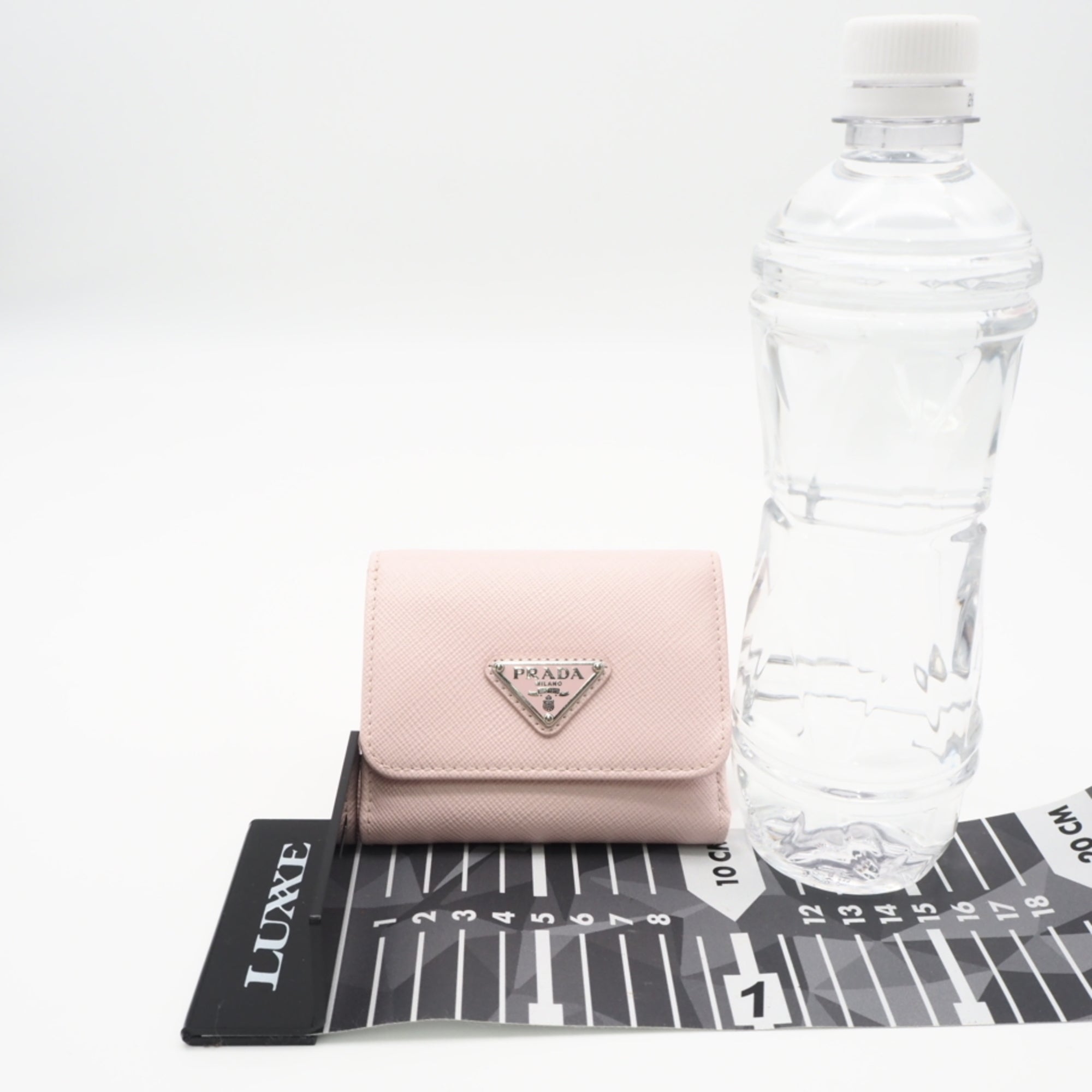 Prada Pink Saffiano Triangle Wallet (Tri-Fold) (Pre-Owned)