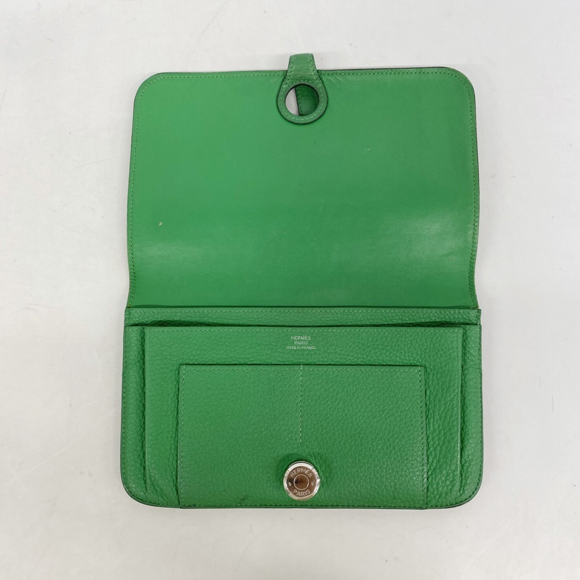 Hermes Bambou Togo Leather Long Wallet (Bi-Fold) (Pre-Owned)
