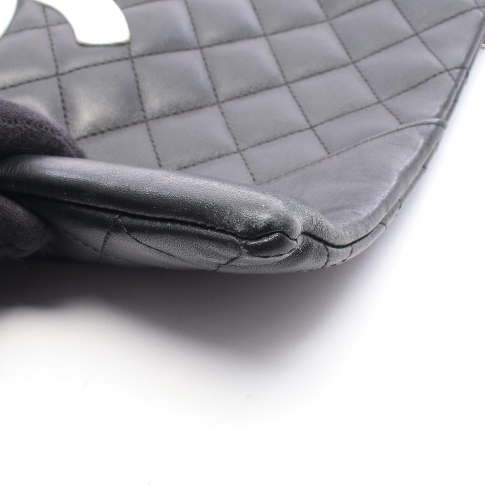 Chanel Black White Cambon Ligne Shoulder Bag (Pre-Owned)