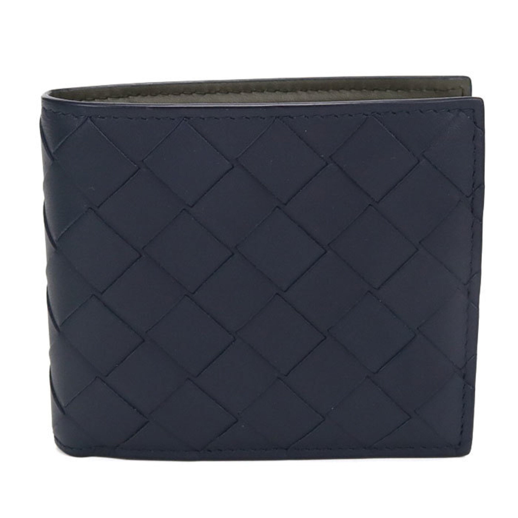Bottega Veneta Navy Leather Wallet (Bi-Fold) (Pre-Owned)