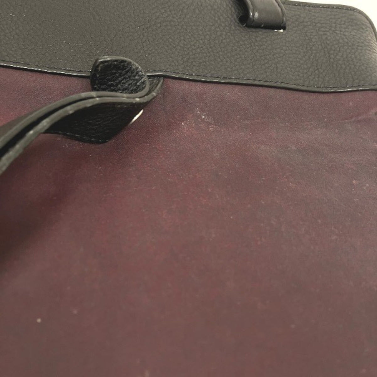 Burberry Black Bordeaux Canvas Leather Tote Bag (Pre-Owned)