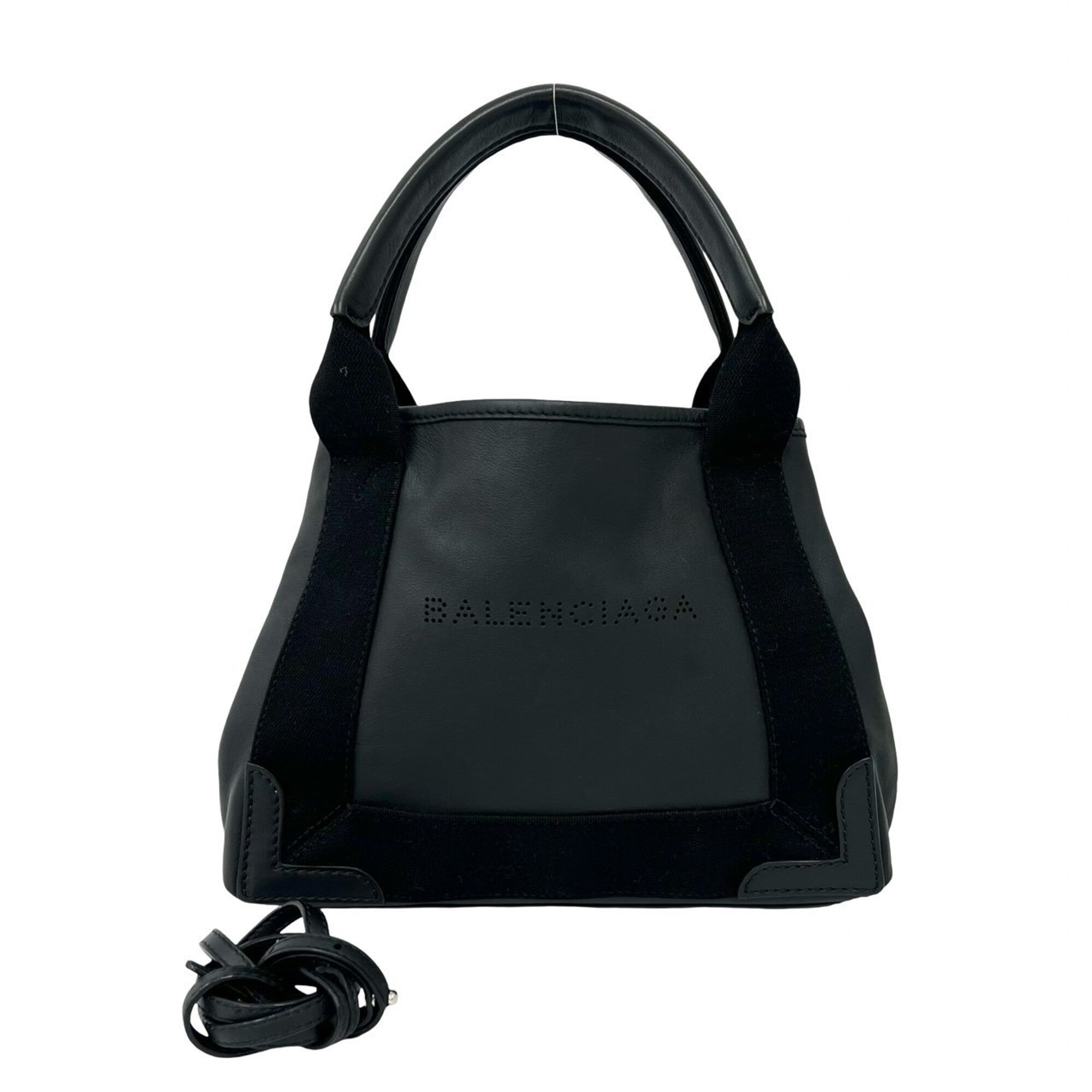 Balenciaga Black Leather Handbag Pouch Shoulder Bag (Pre-Owned)
