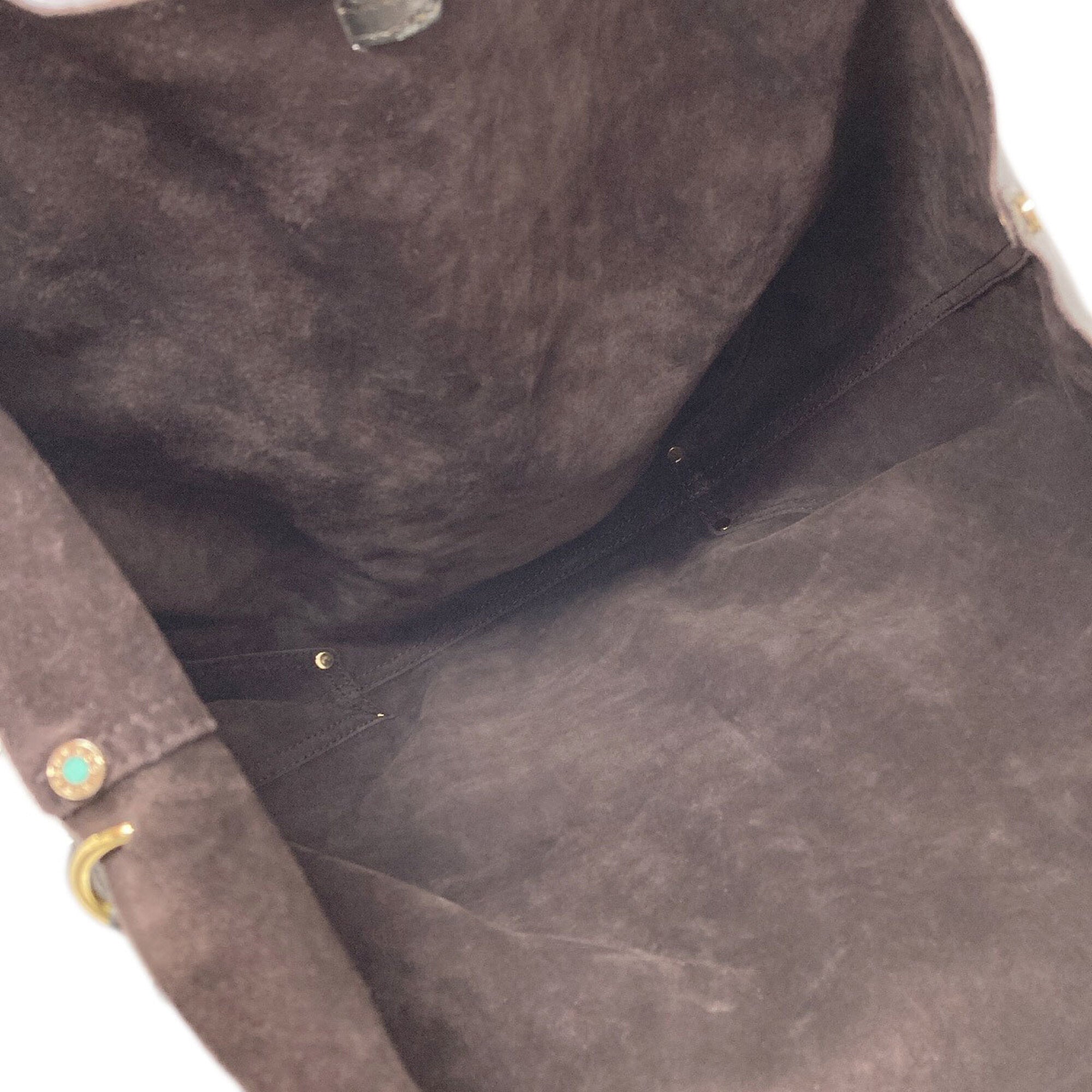 Tiffany Bronze Leather Pouch Tote Bag (Pre-Owned)