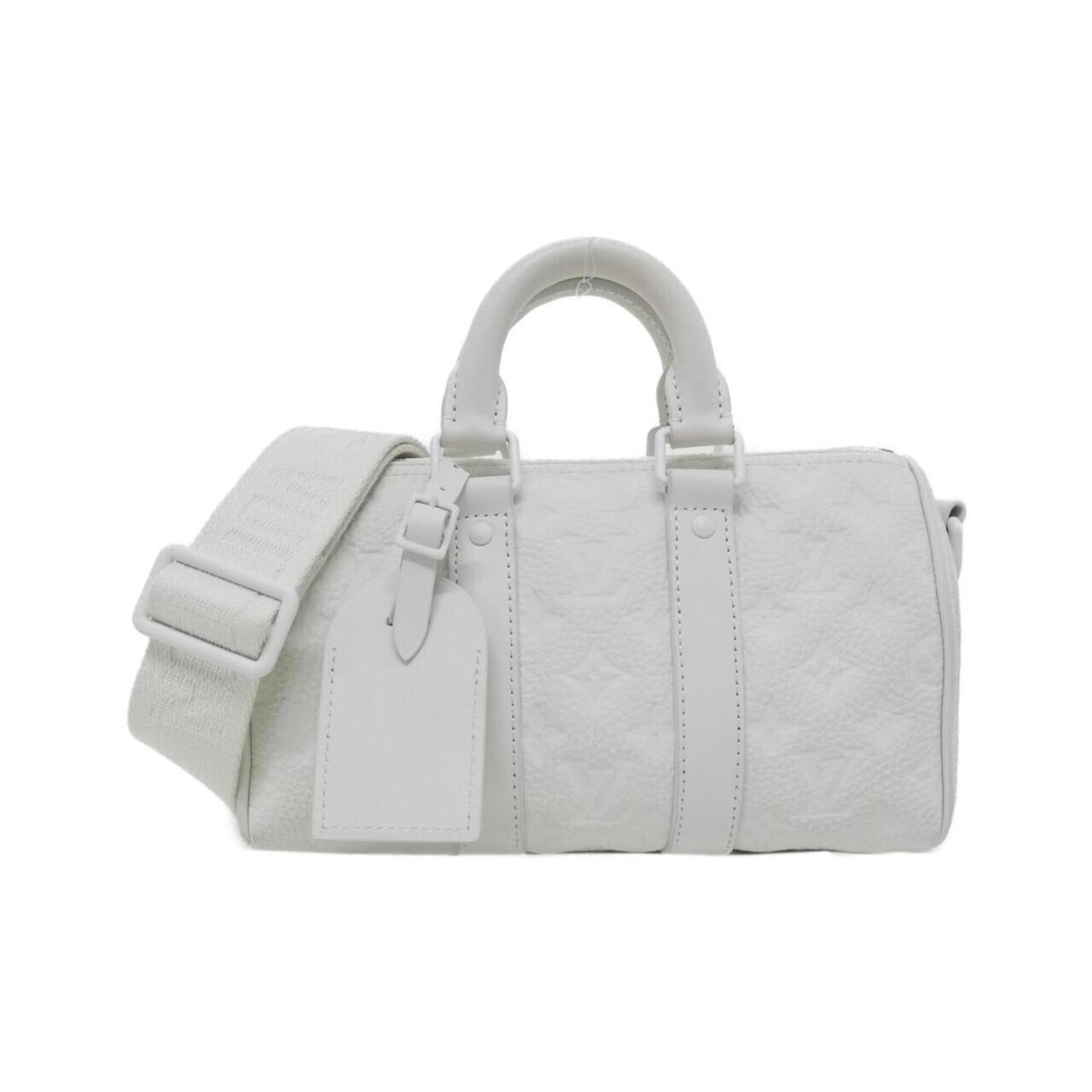 Louis Vuitton White Leather Boston Bag (Pre-Owned)