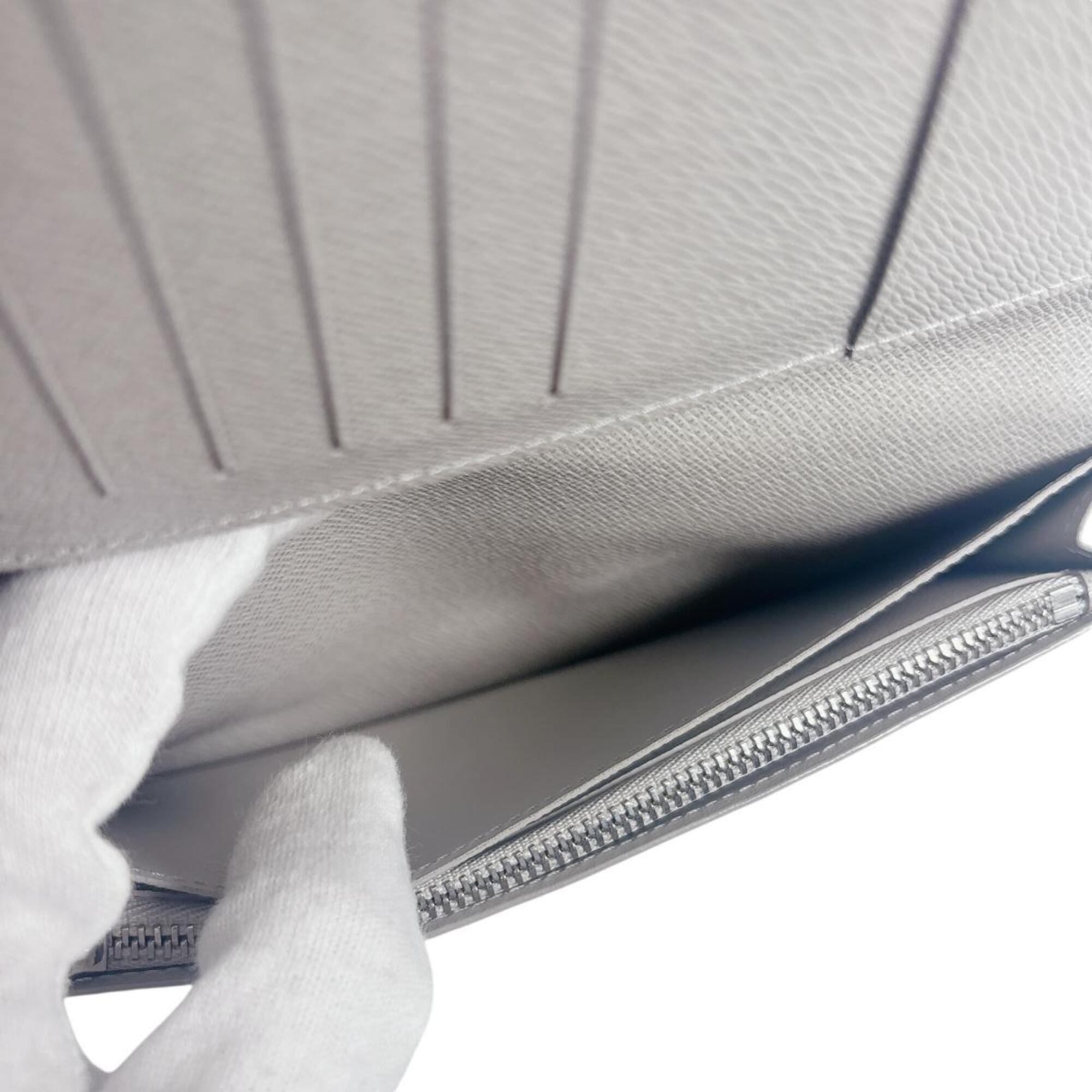 Louis Vuitton Taiga Black Gray Taiga Leather Wallet (Bi-Fold) (Pre-Owned)