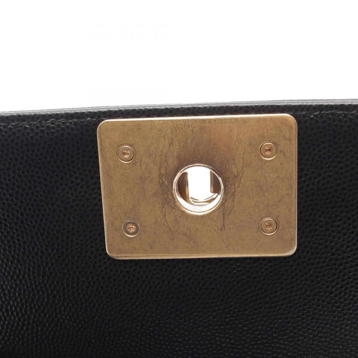 Chanel Black Grained Calfskin Handbag Shoulder Bag (Pre-Owned)