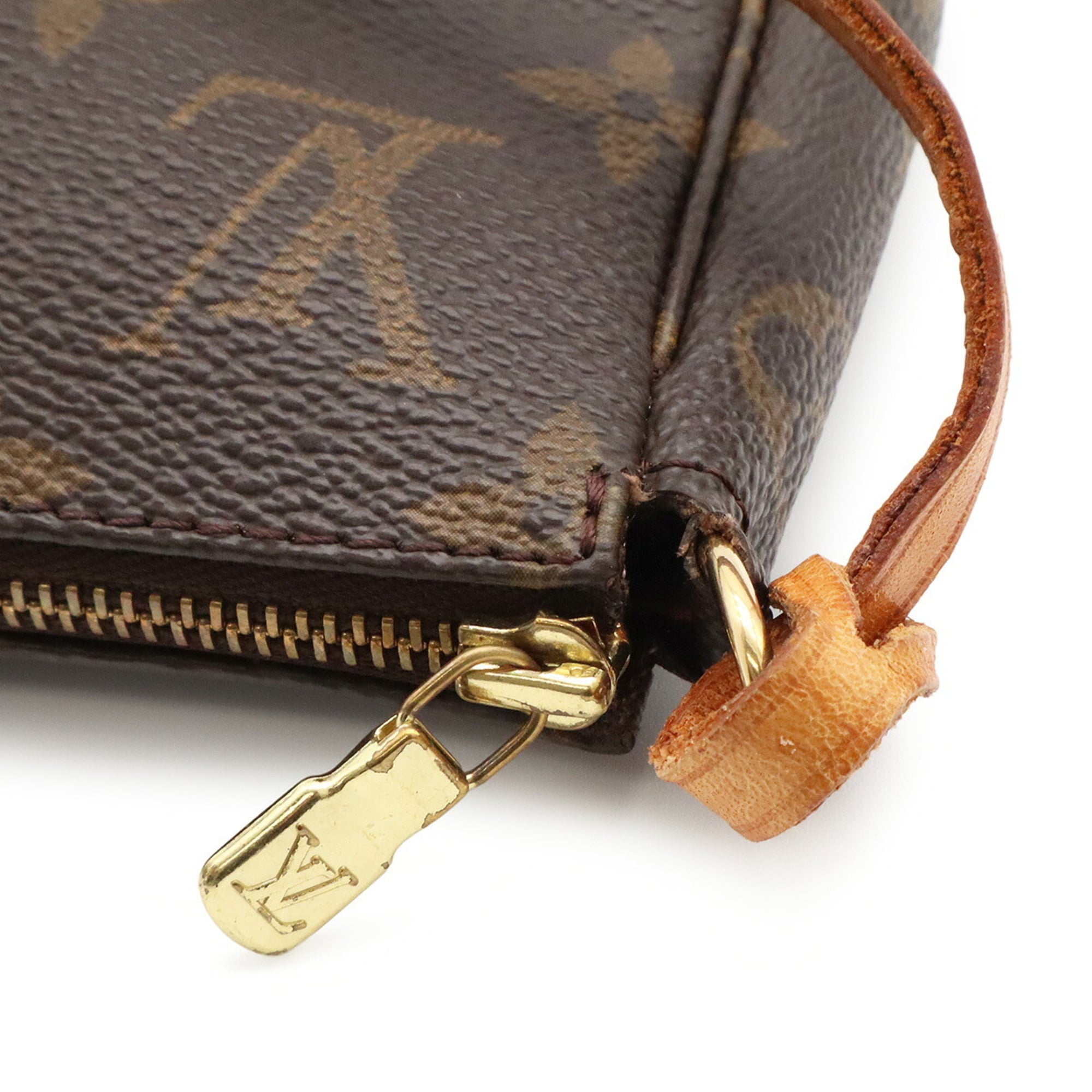 Louis Vuitton Brown Monogram Canvas Handbag Pochette Pouch (Pre-Owned)