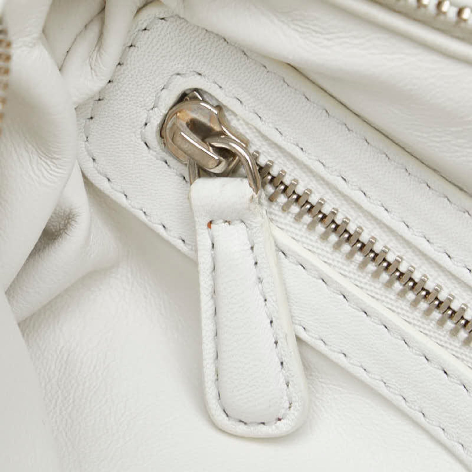 Christian Dior Multi-Color White Canvas Leather Handbag (Pre-Owned)