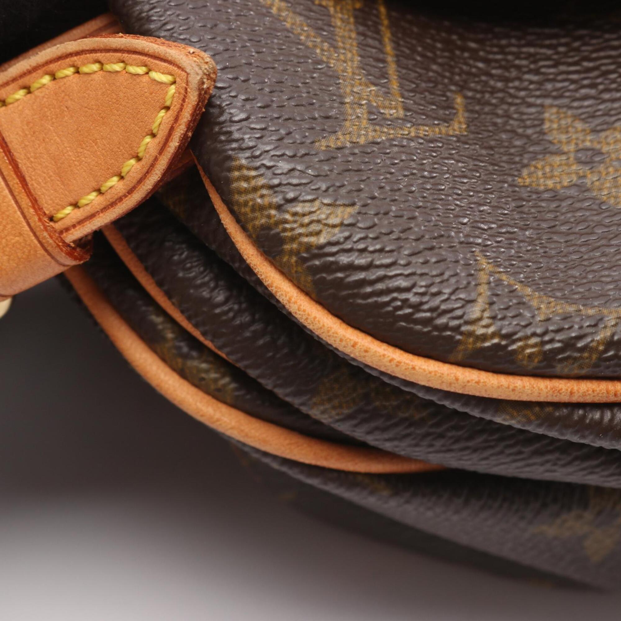 Louis Vuitton Brown Monogram Coated Canvas Leather Shoulder Bag (Pre-Owned)