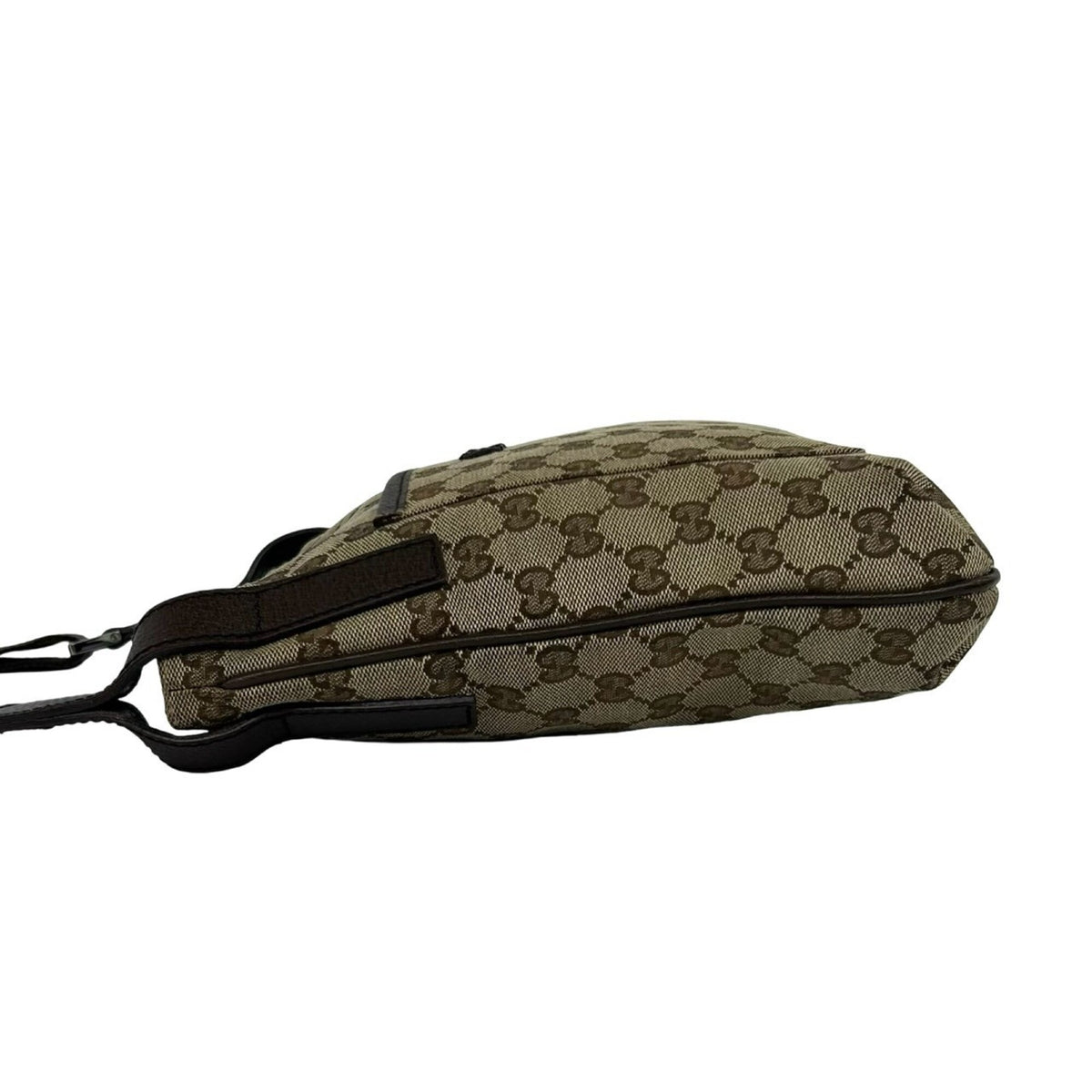 Gucci Brown Canvas Leather Pochette Shoulder Bag (Pre-Owned)