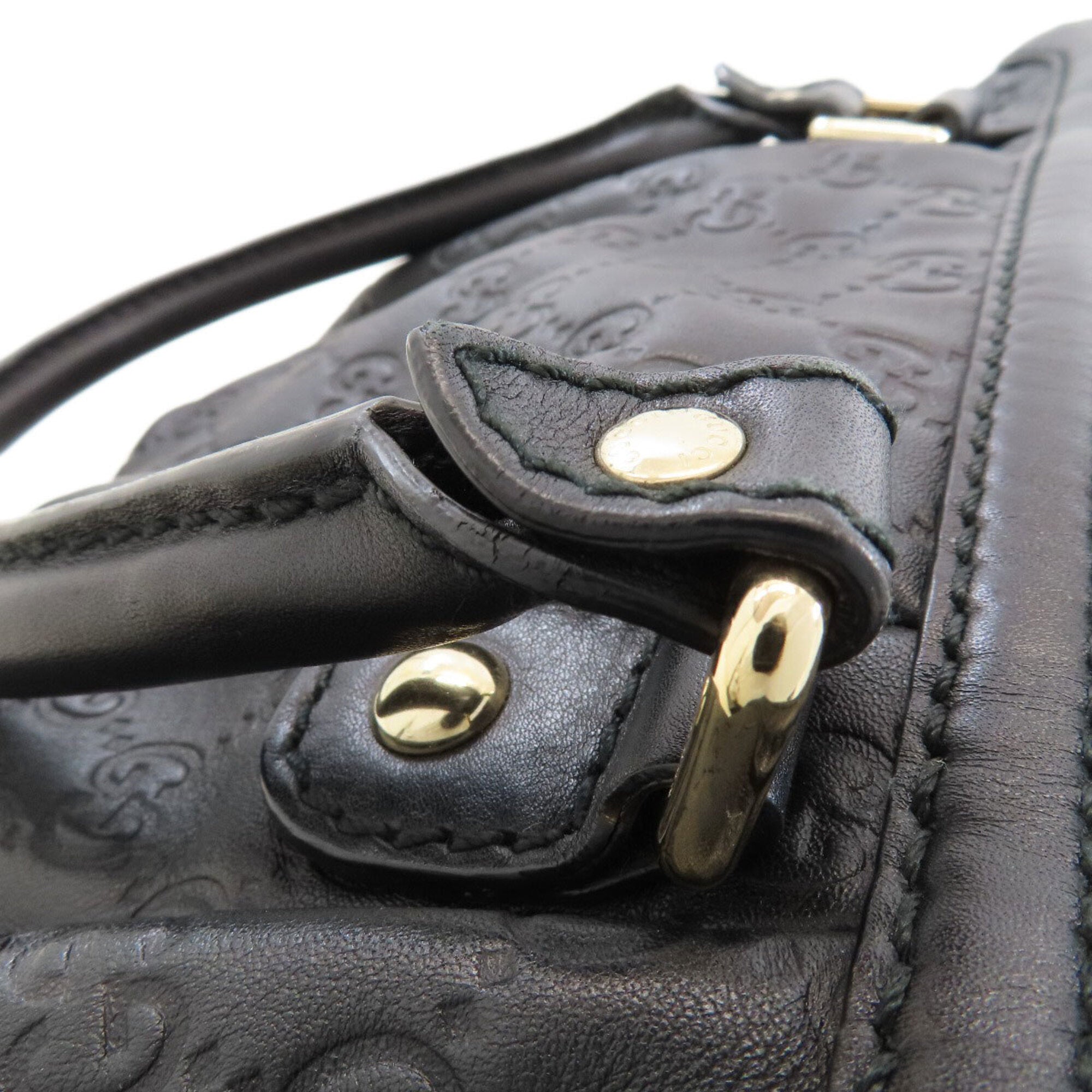 Gucci Sukey Black Leather Tote Bag (Pre-Owned)