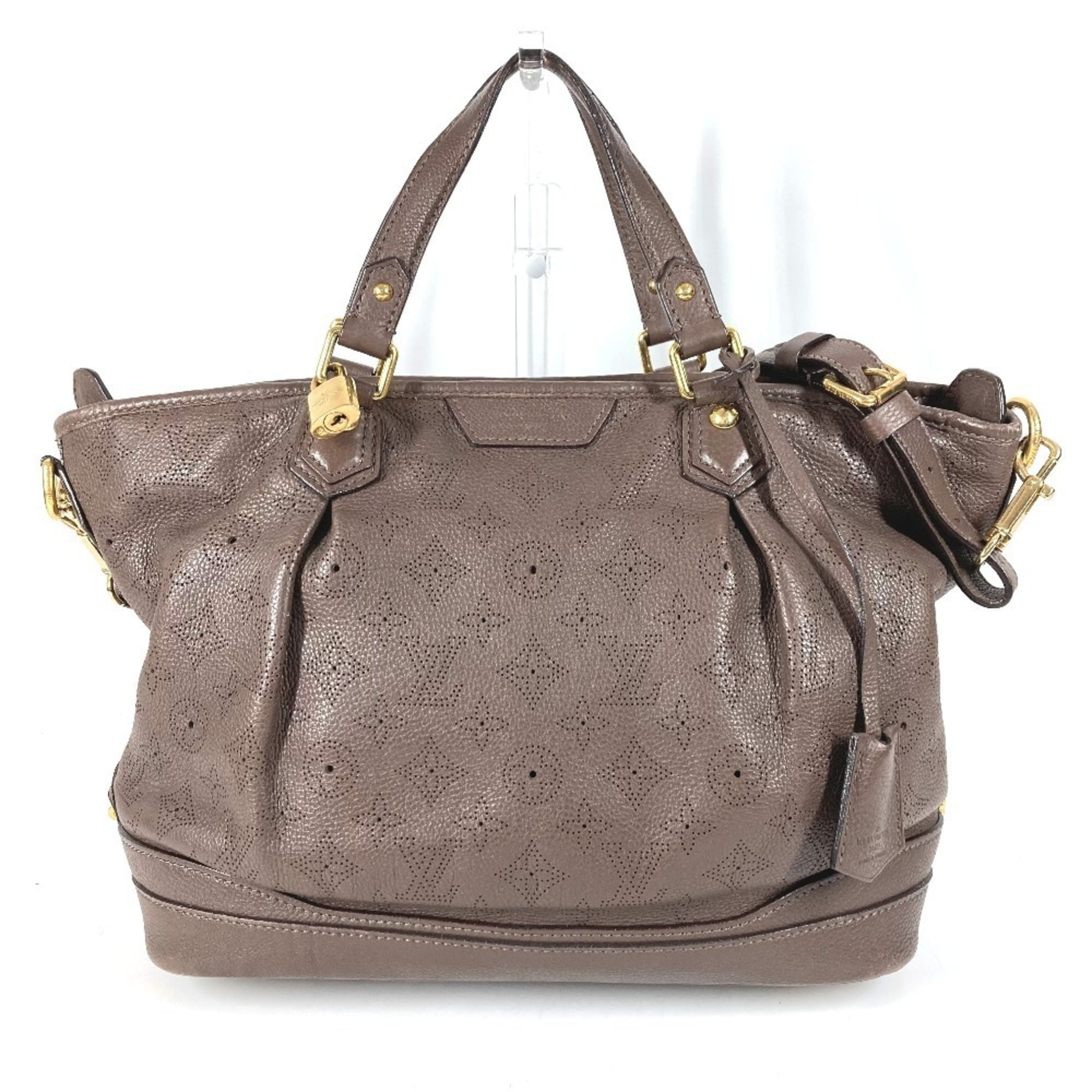 Louis Vuitton Brown Monogram Mahina Leather Leather Handbag Shoulder Bag Tote Bag (Pre-Owned)