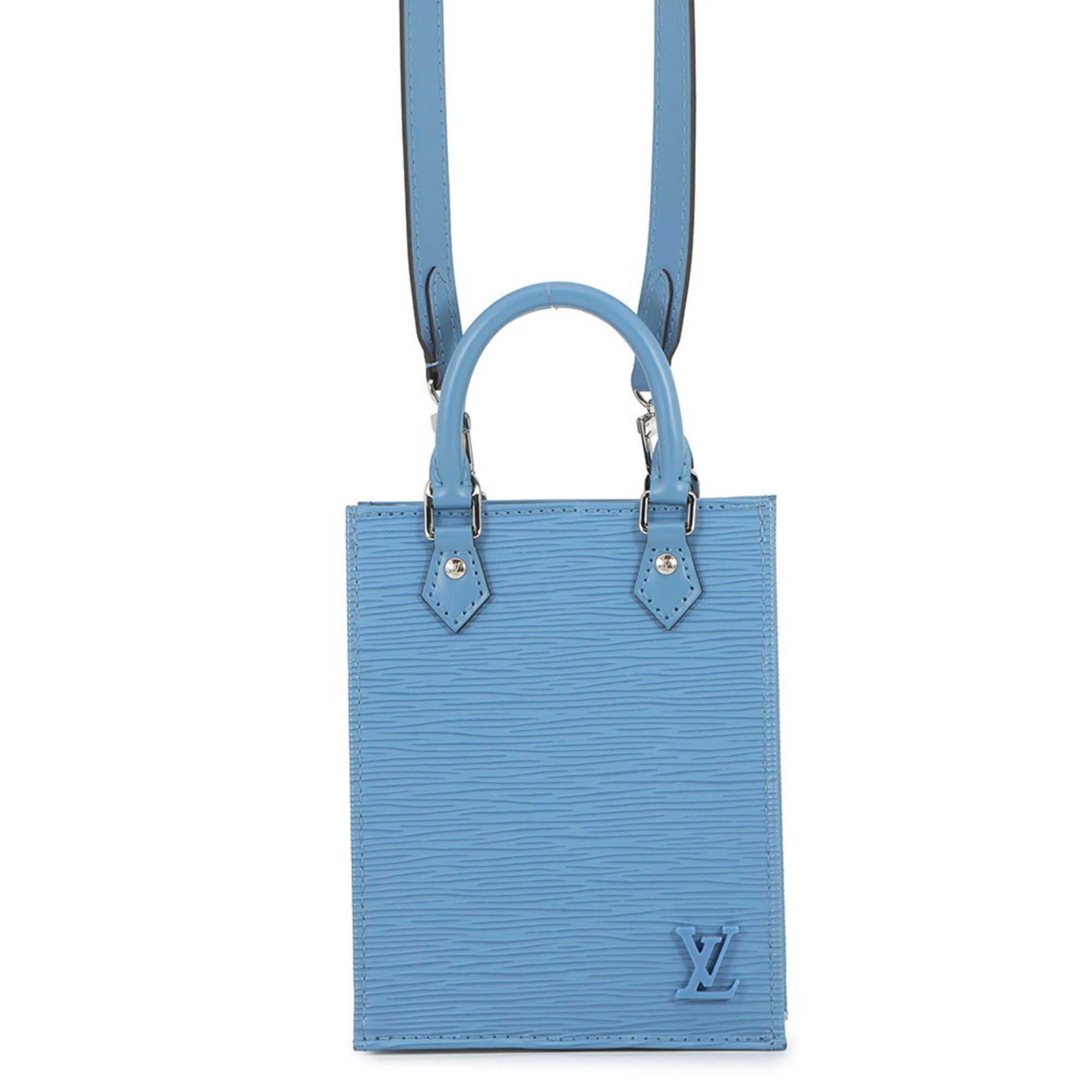 Louis Vuitton Epi Blue Epi Leather Handbag Shoulder Bag (Pre-Owned)