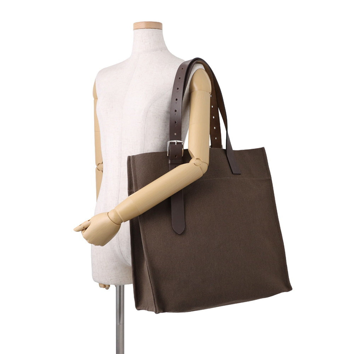 Hermes Etain Toile H Handbag Tote Bag (Pre-Owned)