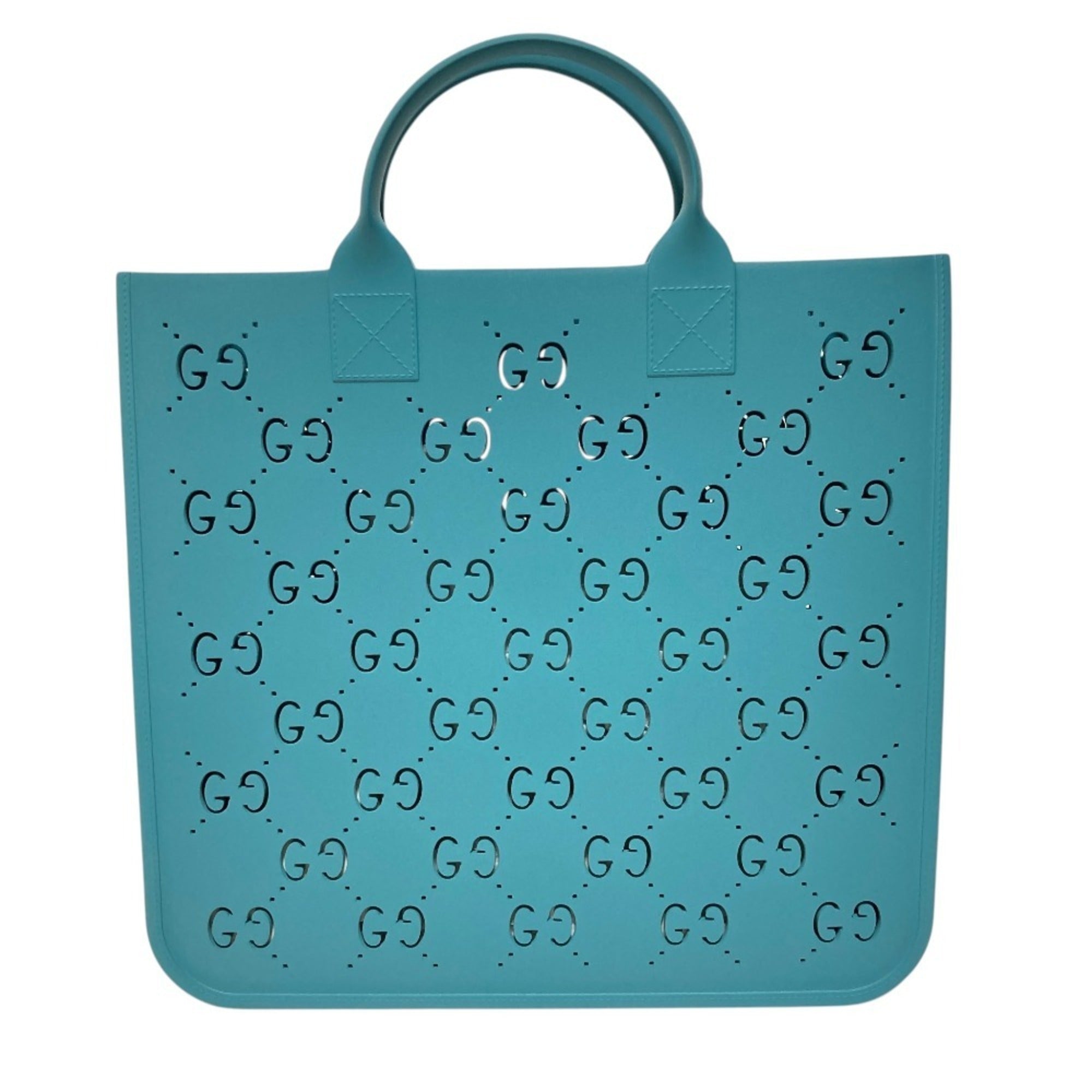 Gucci Turquoise Gg Supreme Tote Bag (Pre-Owned)