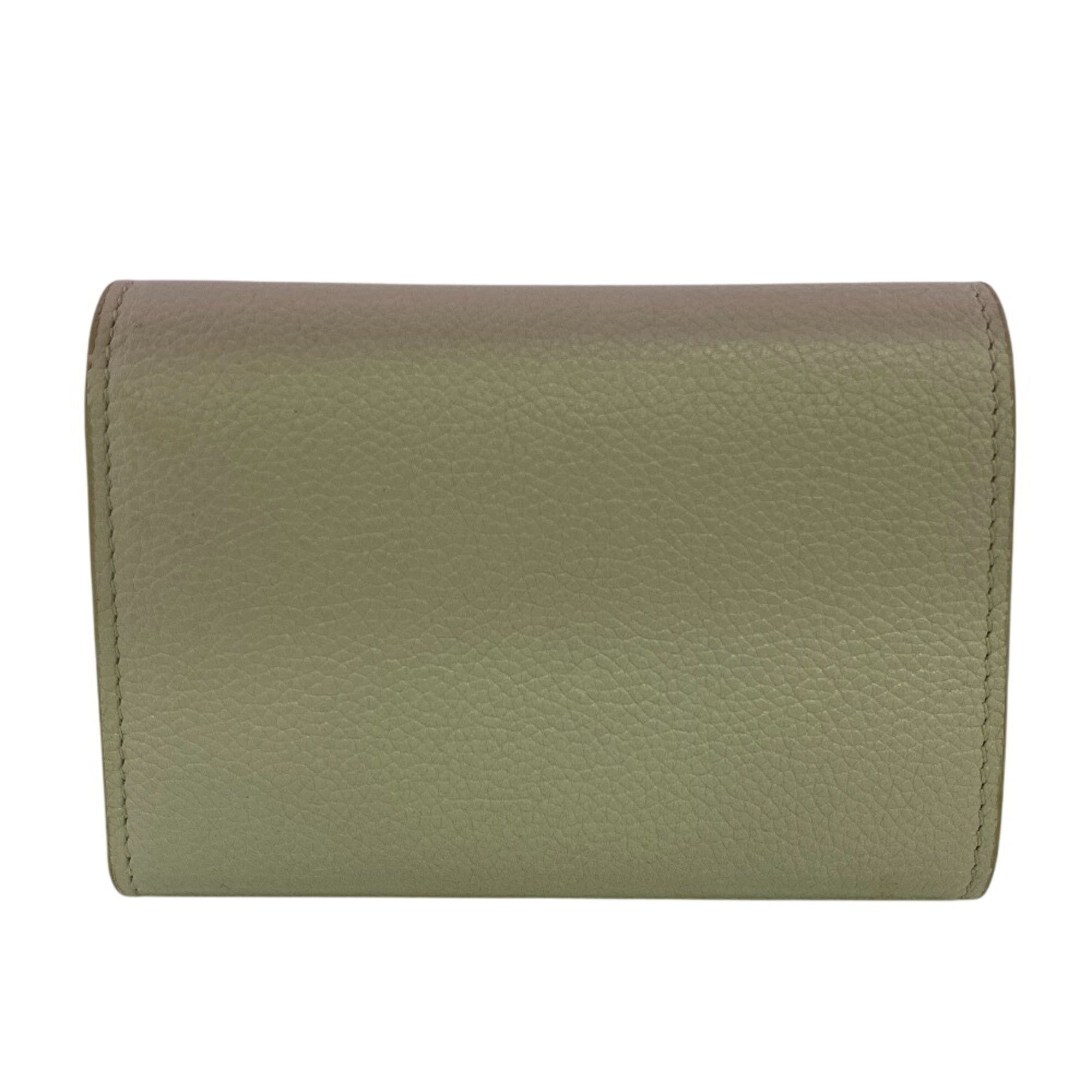 Loewe Beige Leather Wallet (Tri-Fold) (Pre-Owned)