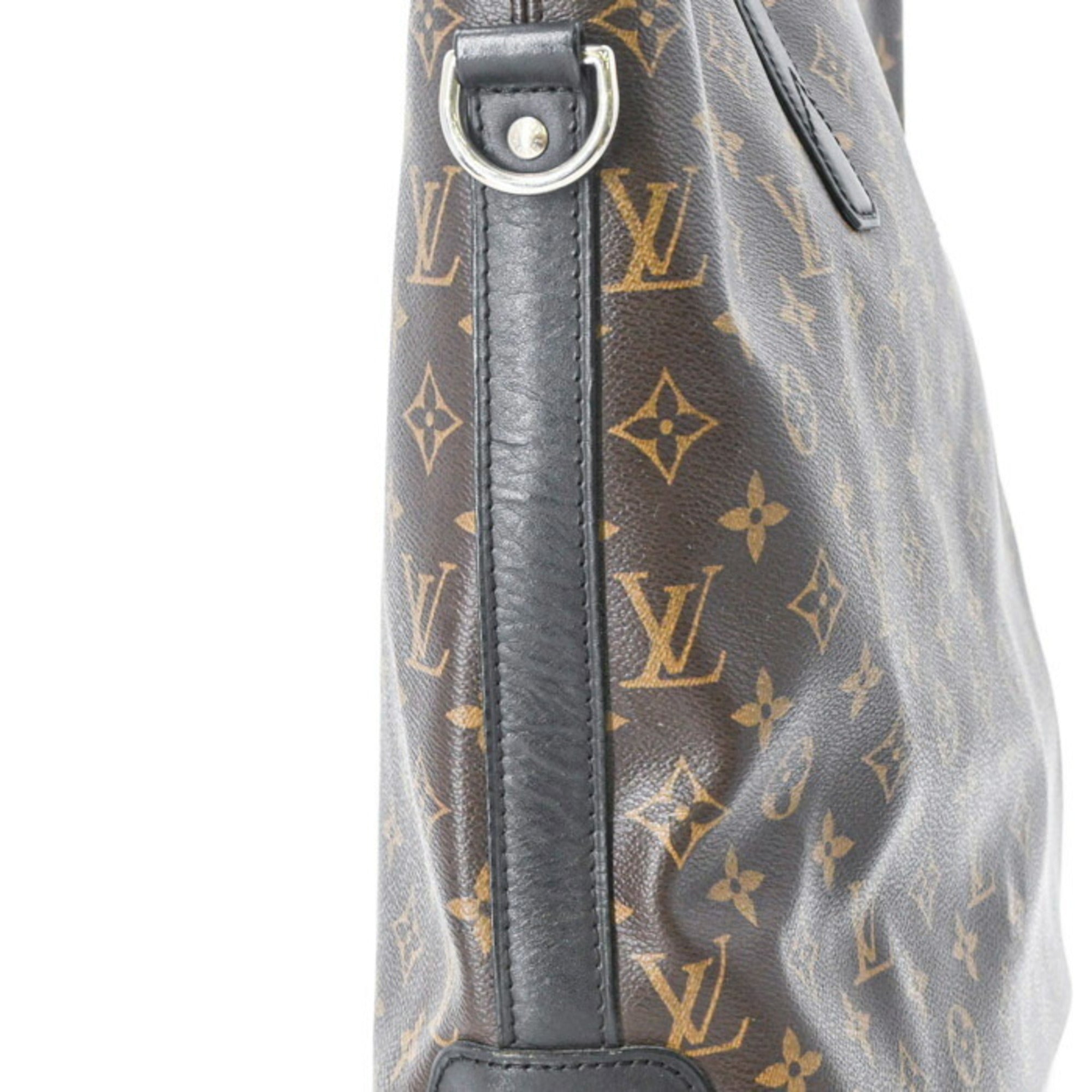 Louis Vuitton Black Brown Monogram Shoulder Bag Tote Bag (Pre-Owned)