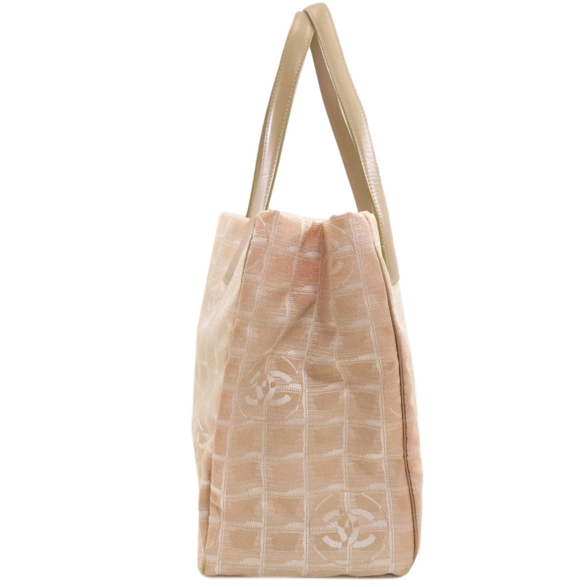 Chanel Beige Nylon Jacquard Tote Bag (Pre-Owned)