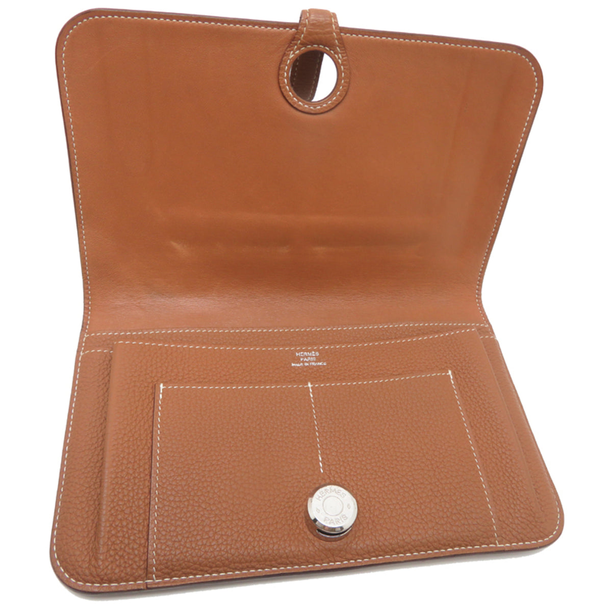 Hermes Gold Togo Leather Long Wallet (Bi-Fold) (Pre-Owned)