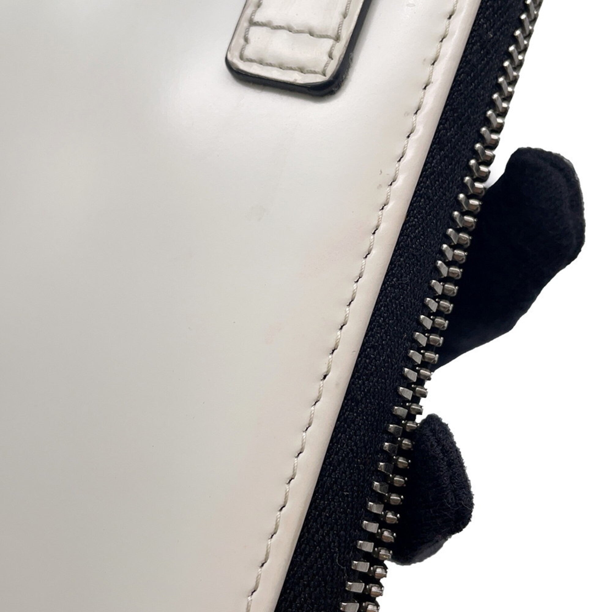 Prada Saffiano White Leather Handbag Shoulder Bag (Pre-Owned)